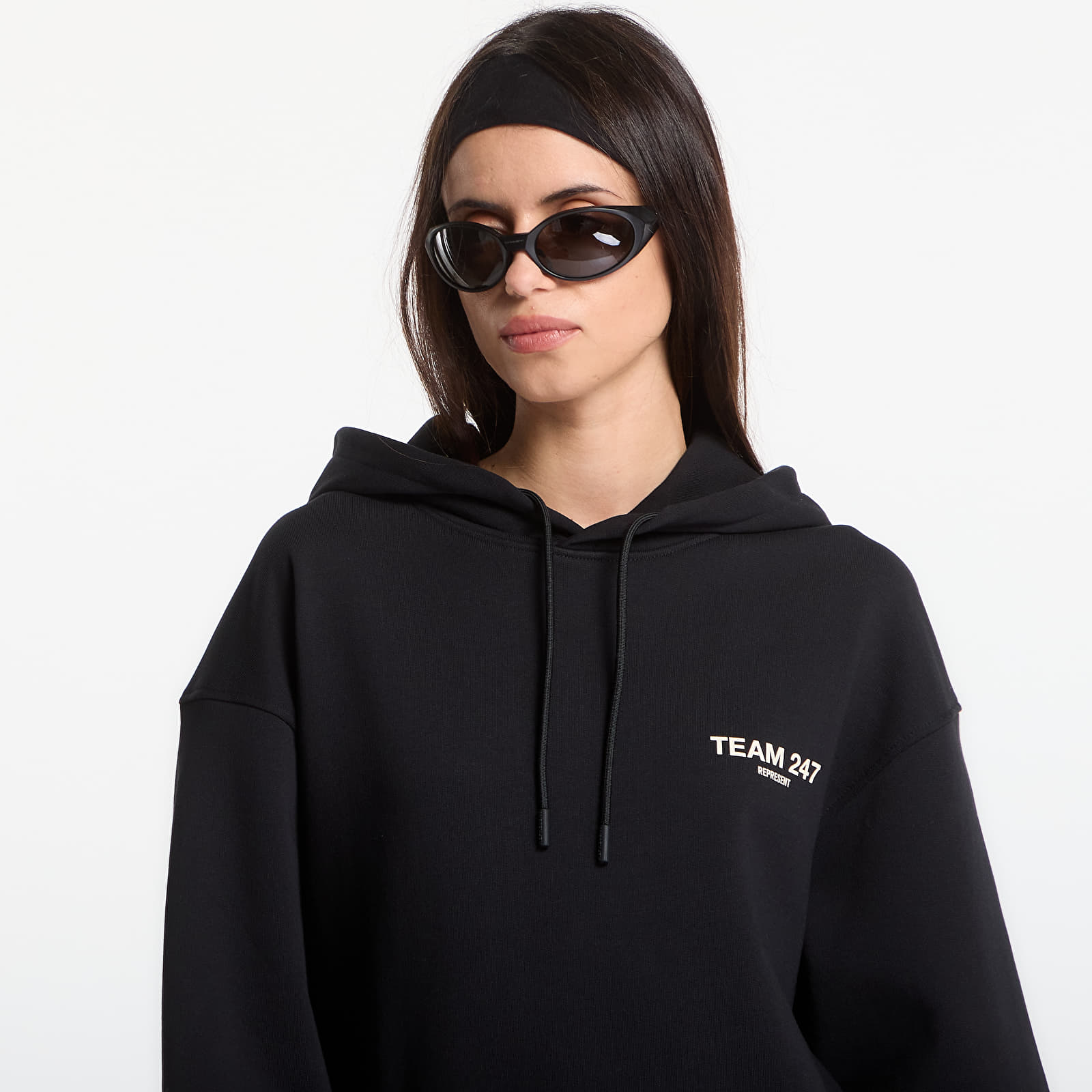 Hoodies and sweatshirts  REPRESENT 247 Team Oversized Hood UNISEX Jet Black