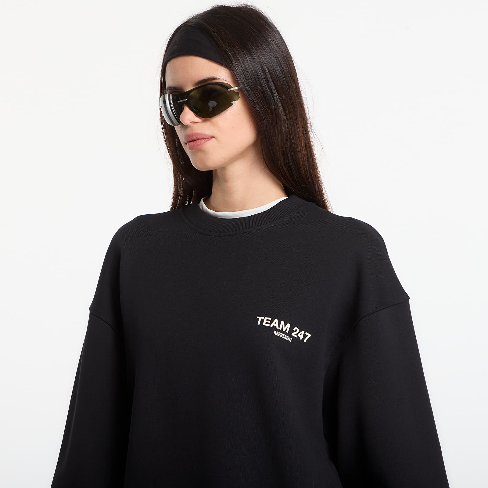 Hoodies and sweatshirts  REPRESENT 247 Team Oversized Crew UNISEX Jet Black