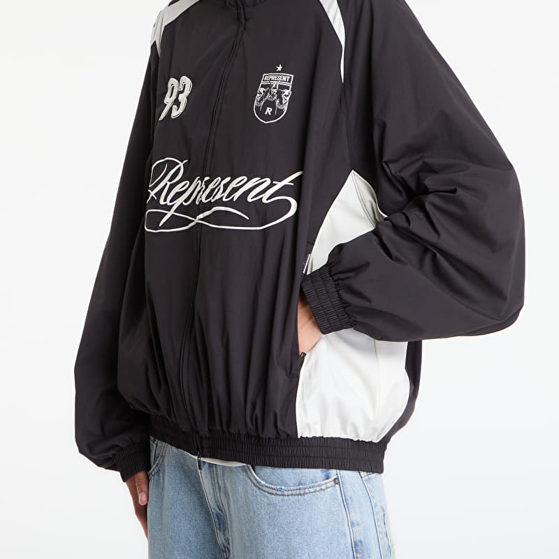 REPRESENT Woven Track Star Jacket UNISEX Jet Black | Footshop
