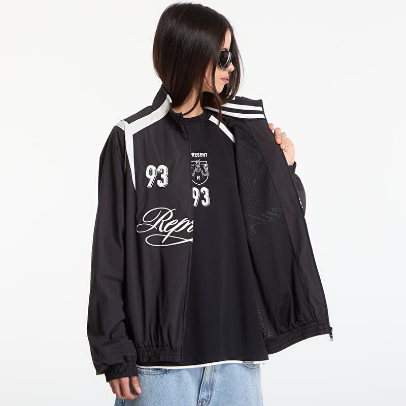REPRESENT Woven Track Star Jacket UNISEX Jet Black | Footshop