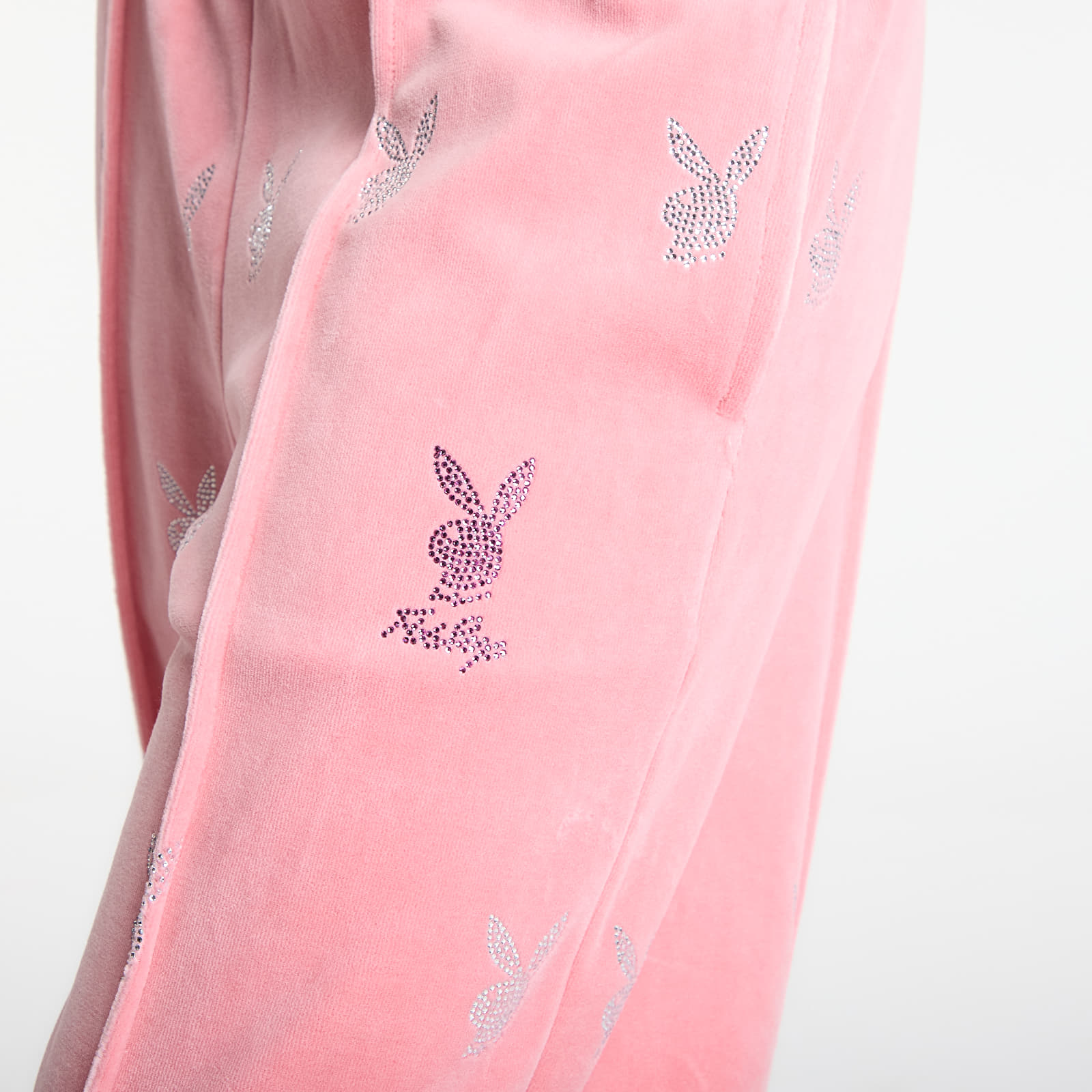 Women's sweatpants Playboy x FTSHP Girls Velvet Sweatpants Pink