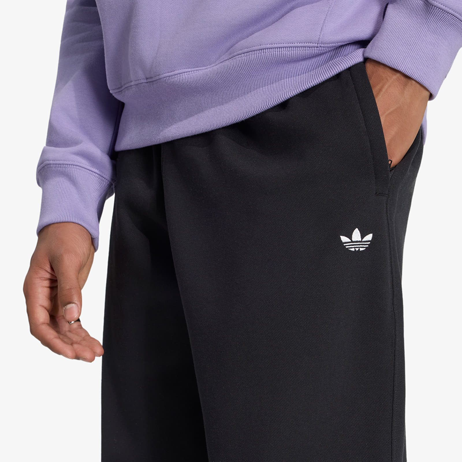Jogginghosen adidas Trefoil Essentials Loose Fleece Pants Black