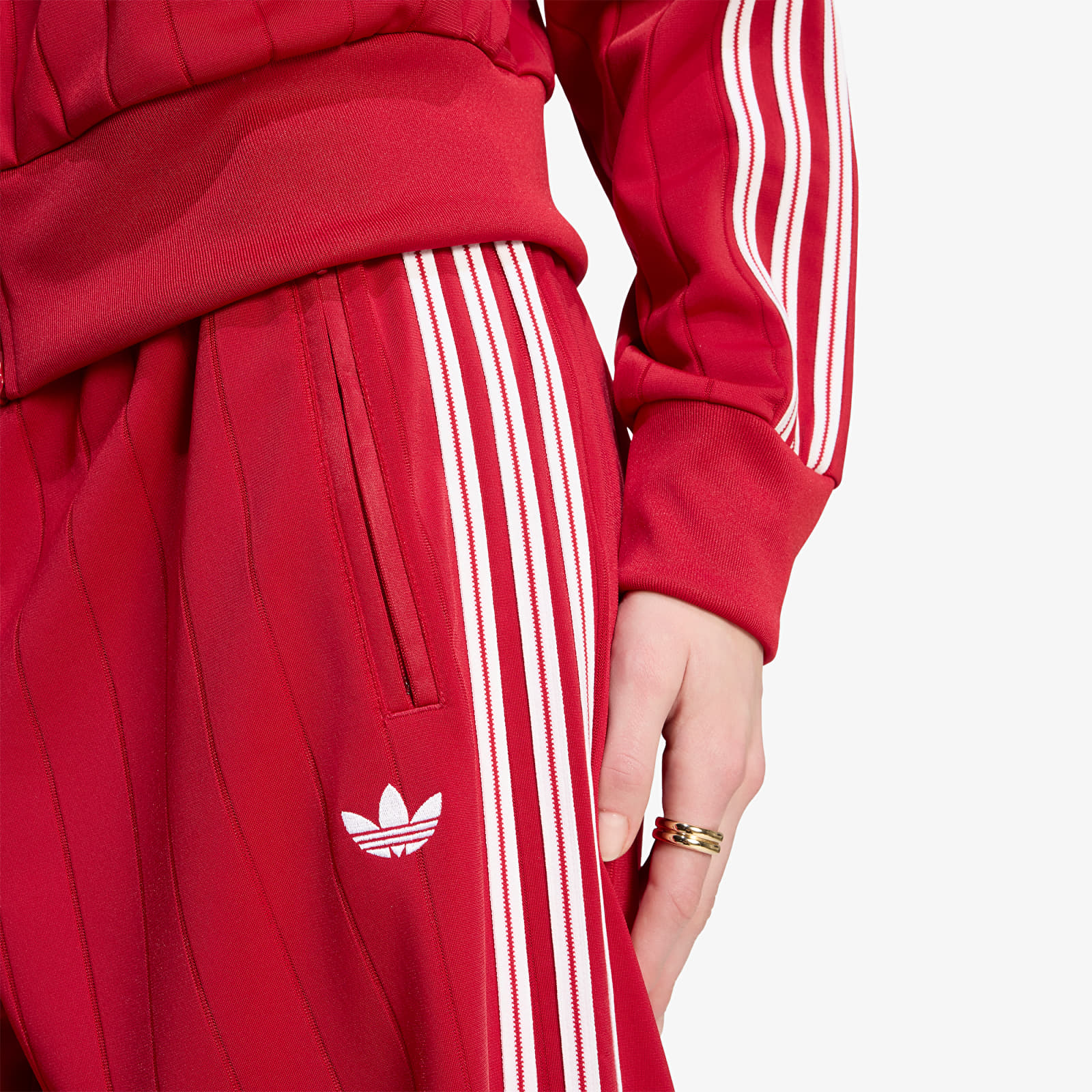 Kelnės adidas Pinstripe Firebird Loose Trackpant Team Victory Red/ White/ Team Victory Red