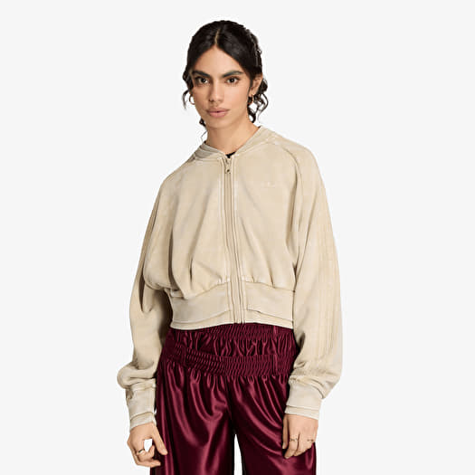 Sweatshirt adidas Sst Double Layered Cropped Track Top Khaki Three