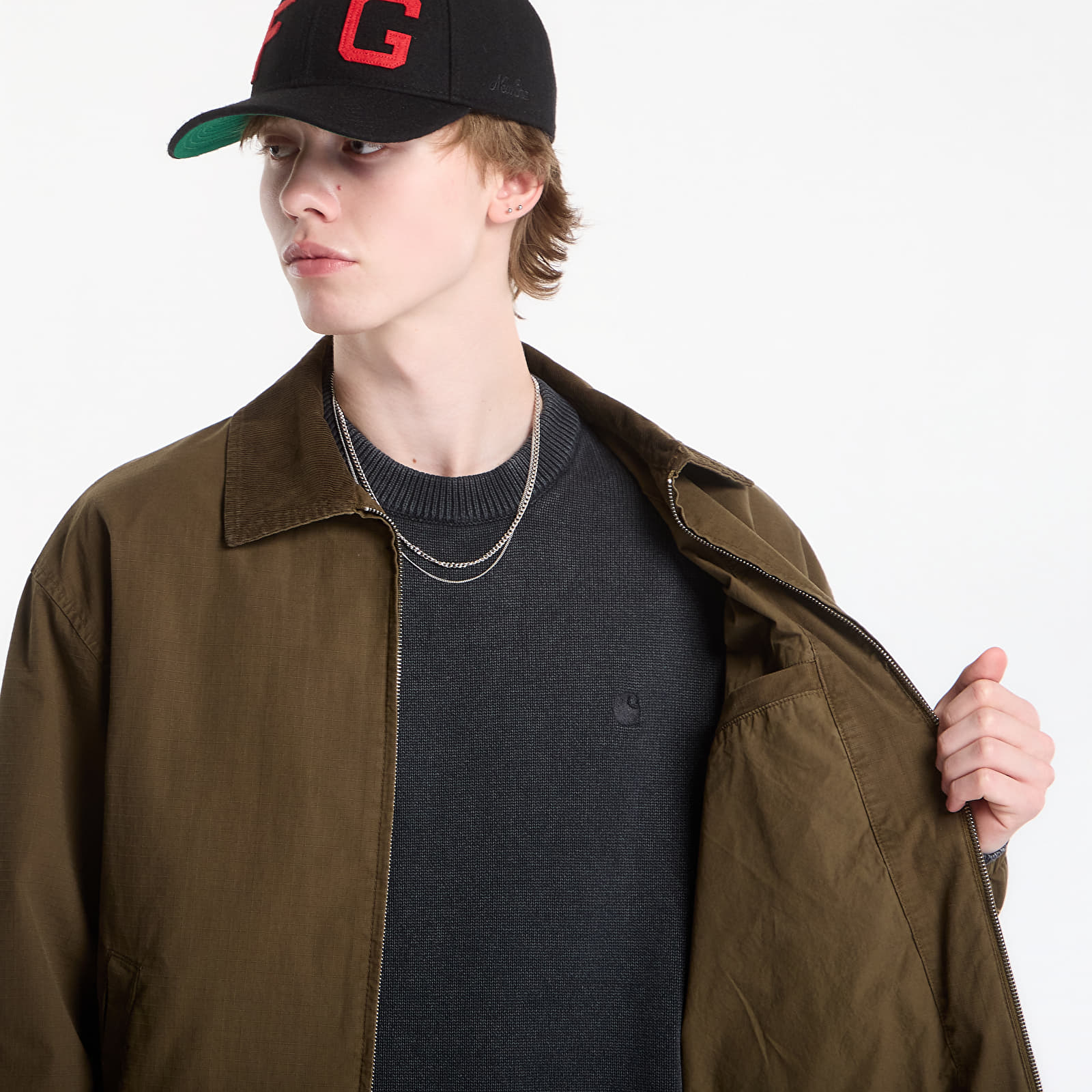 Jacken Carhartt WIP Madison Ripstop Jacket UNISEX Dark Beech/ Black Garment Dyed