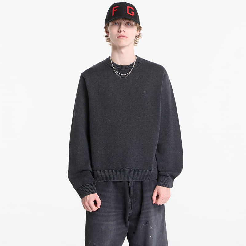 Genser Carhartt WIP Kori Sweater UNISEX Black Garment Dyed