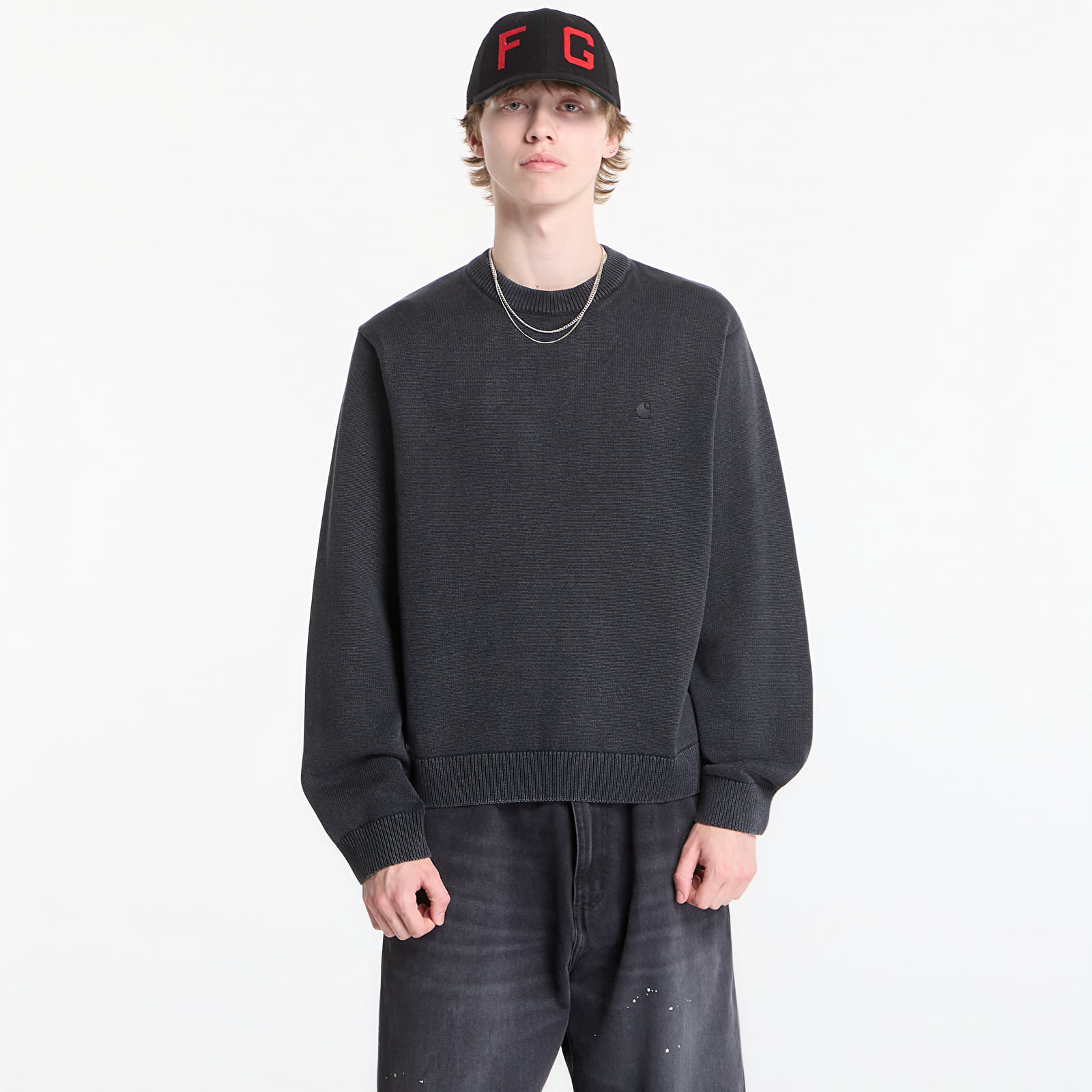 Sweaters Carhartt WIP Kori Sweater UNISEX Black Garment Dyed