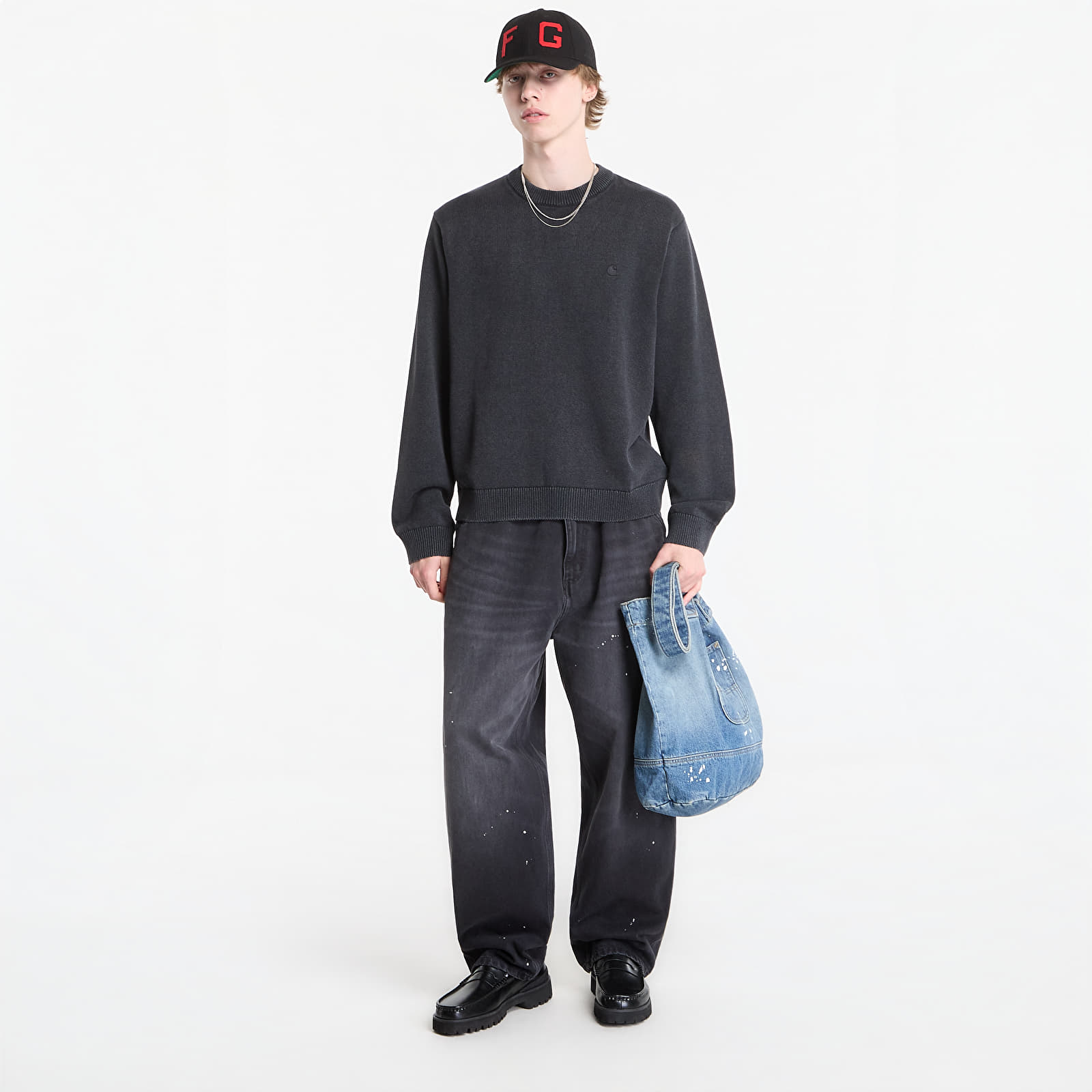 Sweaters Carhartt WIP Kori Sweater UNISEX Black Garment Dyed