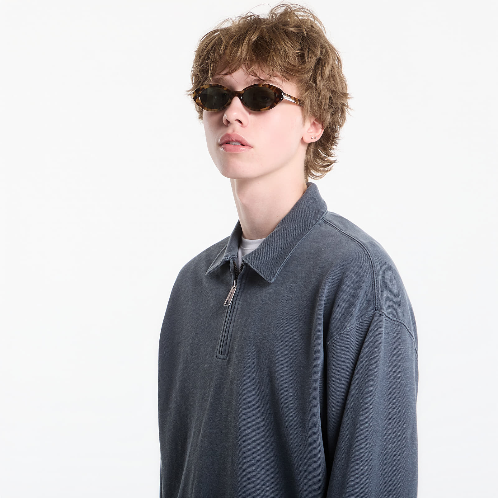 T-shirts Carhartt WIP Harper Polo UNISEX Carbon Garment Dyed