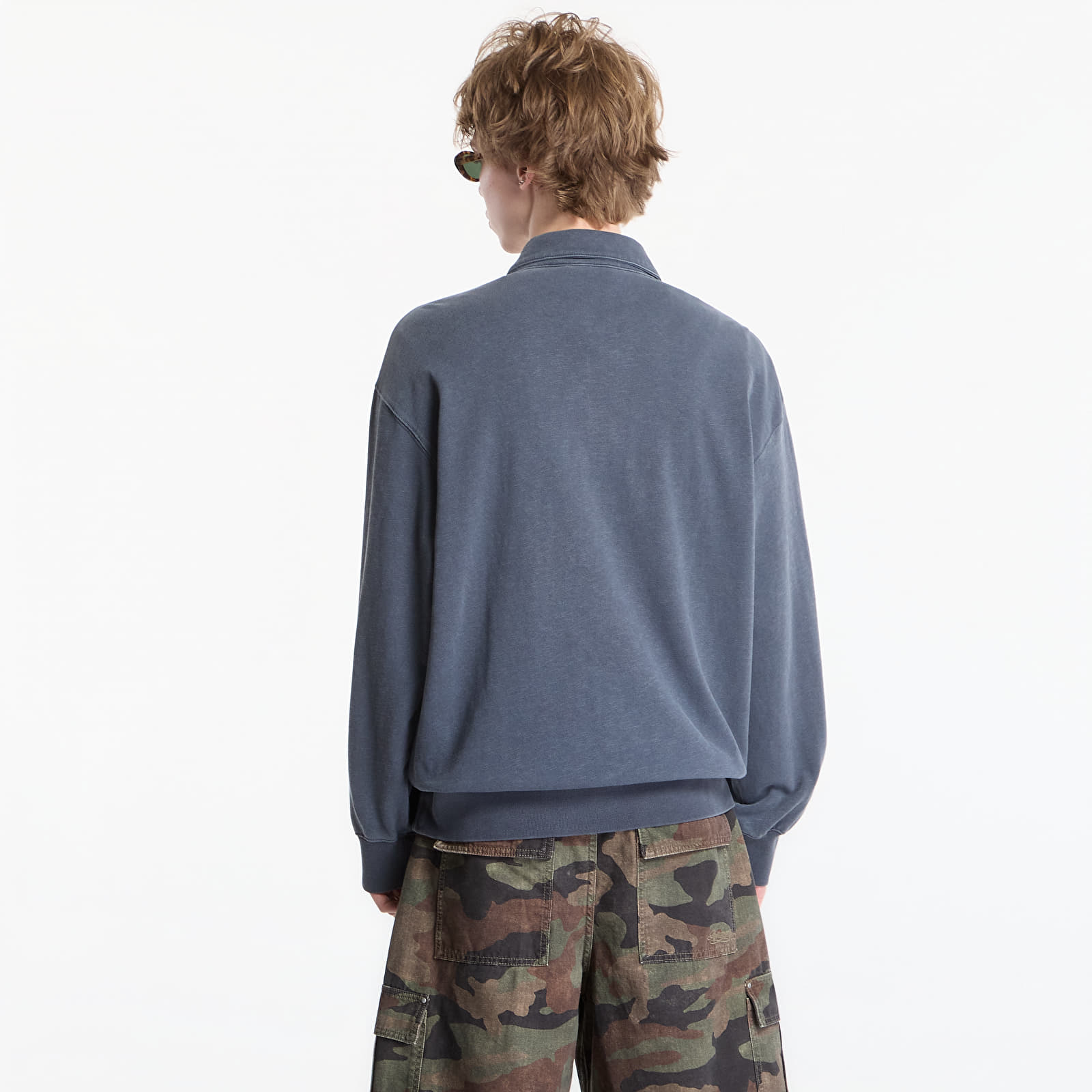 T-shirts Carhartt WIP Harper Polo UNISEX Carbon Garment Dyed