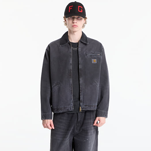Jakke Carhartt WIP OG Detroit Jacket UNISEX Black/ Black Destroy Wash