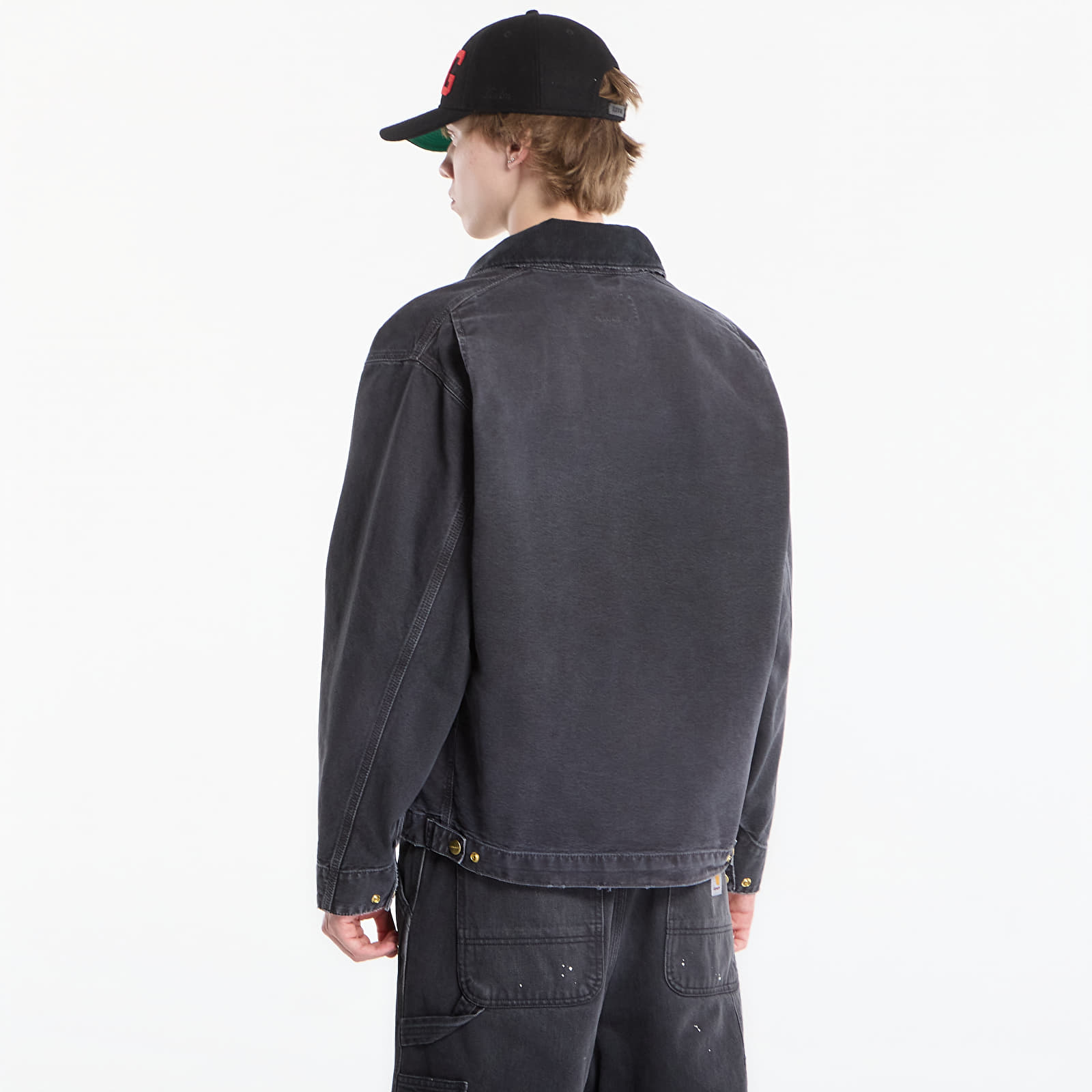 Striukės Carhartt WIP OG Detroit Jacket UNISEX Black/ Black Destroy Wash