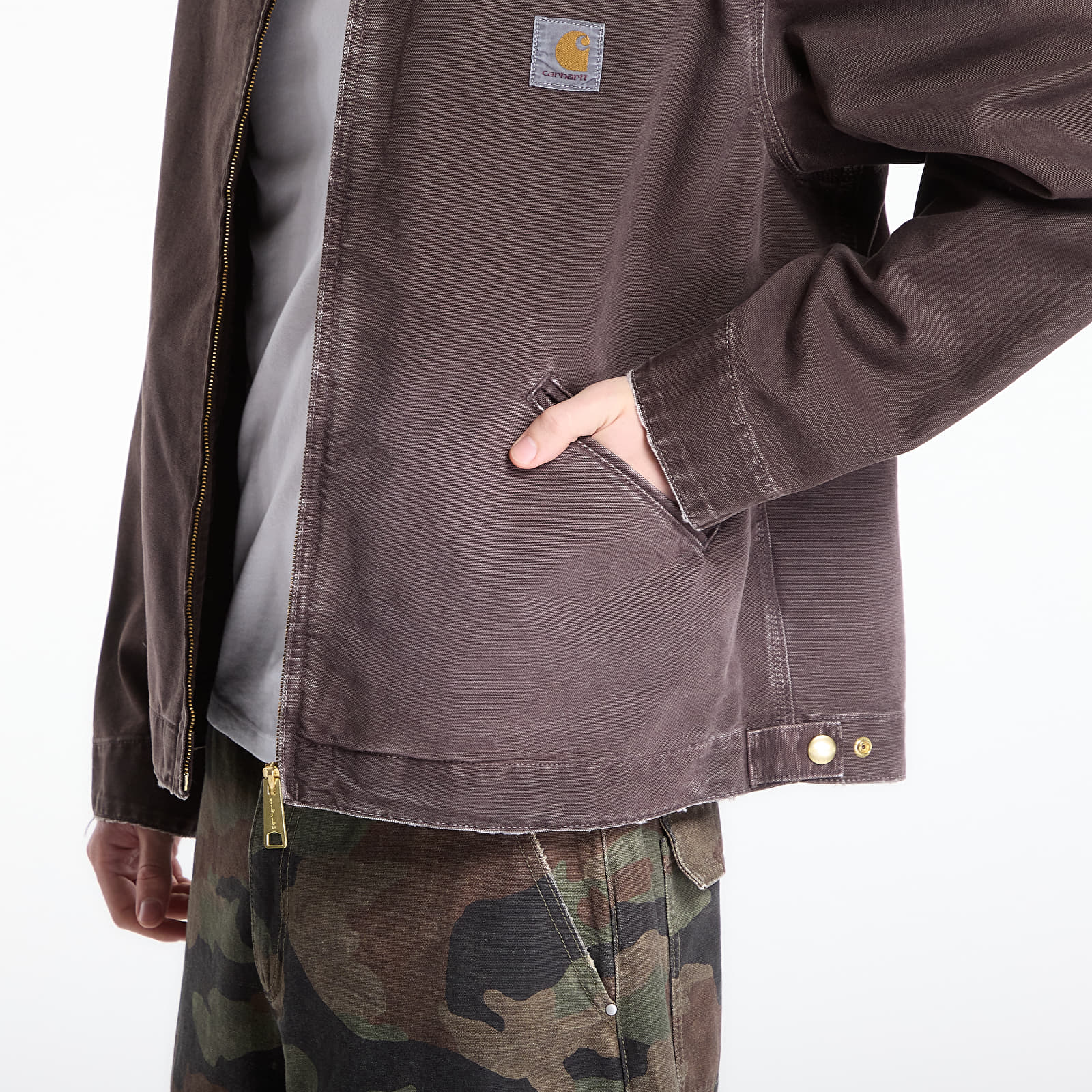 Jackets Carhartt WIP OG Detroit Jacket UNISEX Tobacco/ Tobacco Destroy Wash