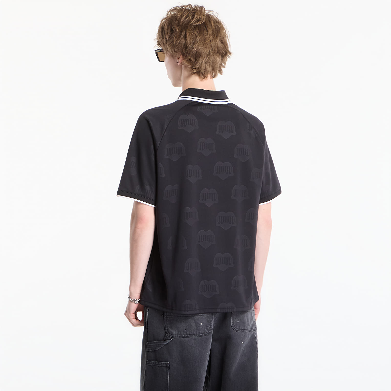 T-shirts Carhartt WIP S/S Terrace Football T-Shirt UNISEX Heart Train Jacquard, Black