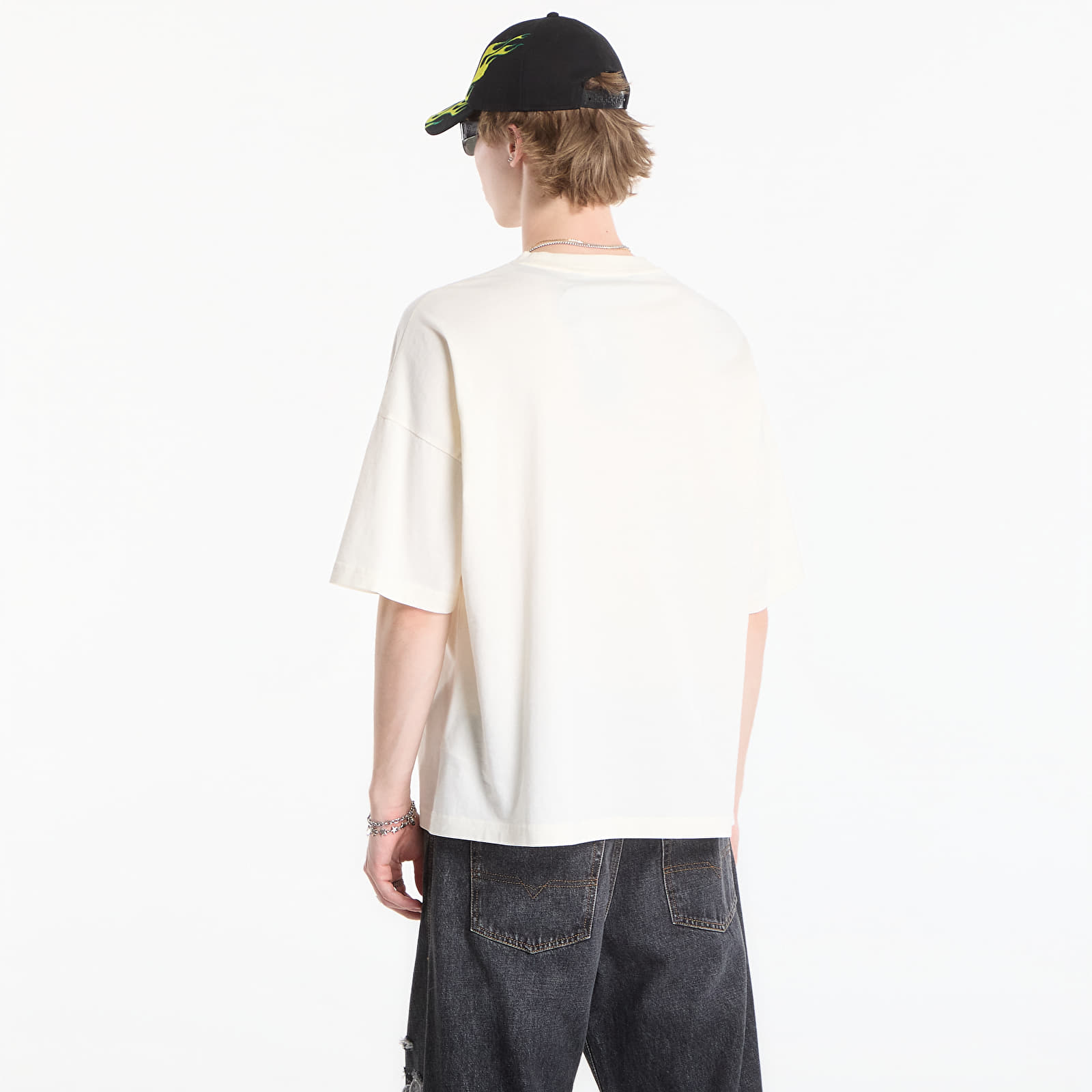 T-shirts Palm Angels Vintage Box Logo Loose Tee Off White/ Black