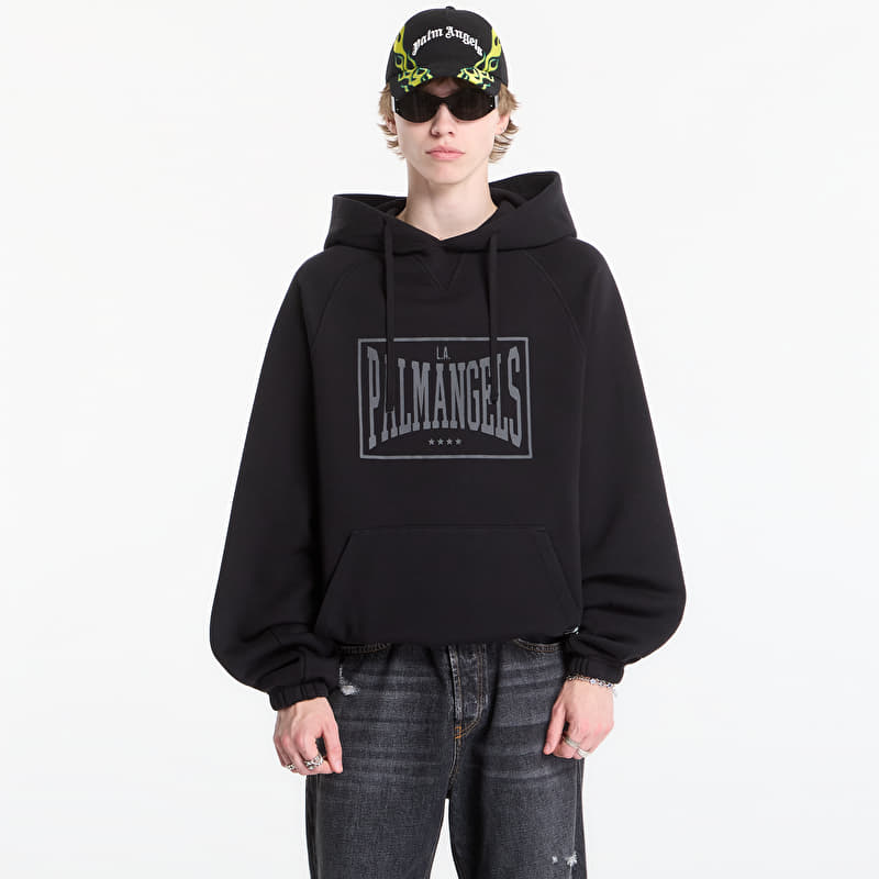 Sweatshirt Palm Angels Vintage Box Logo Loose Hoodie Black/ Grey