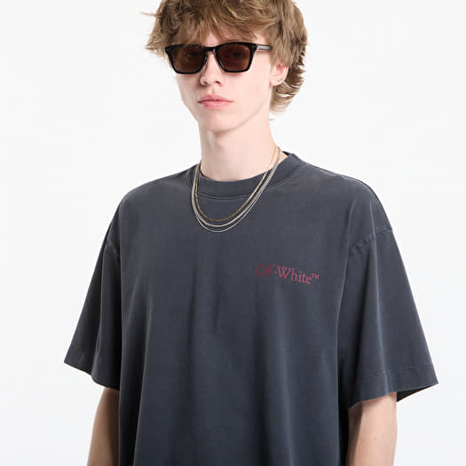 Off-White Cut Here Arrow Skate Tee UNISEX Fade Out Black/ Port