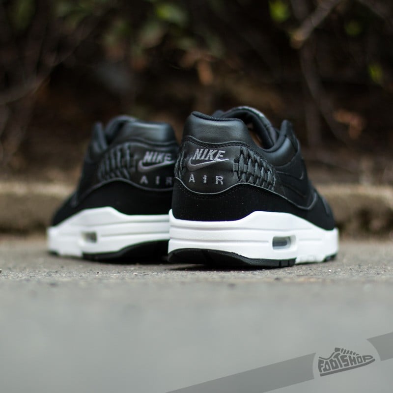 Air max 1 top woven black