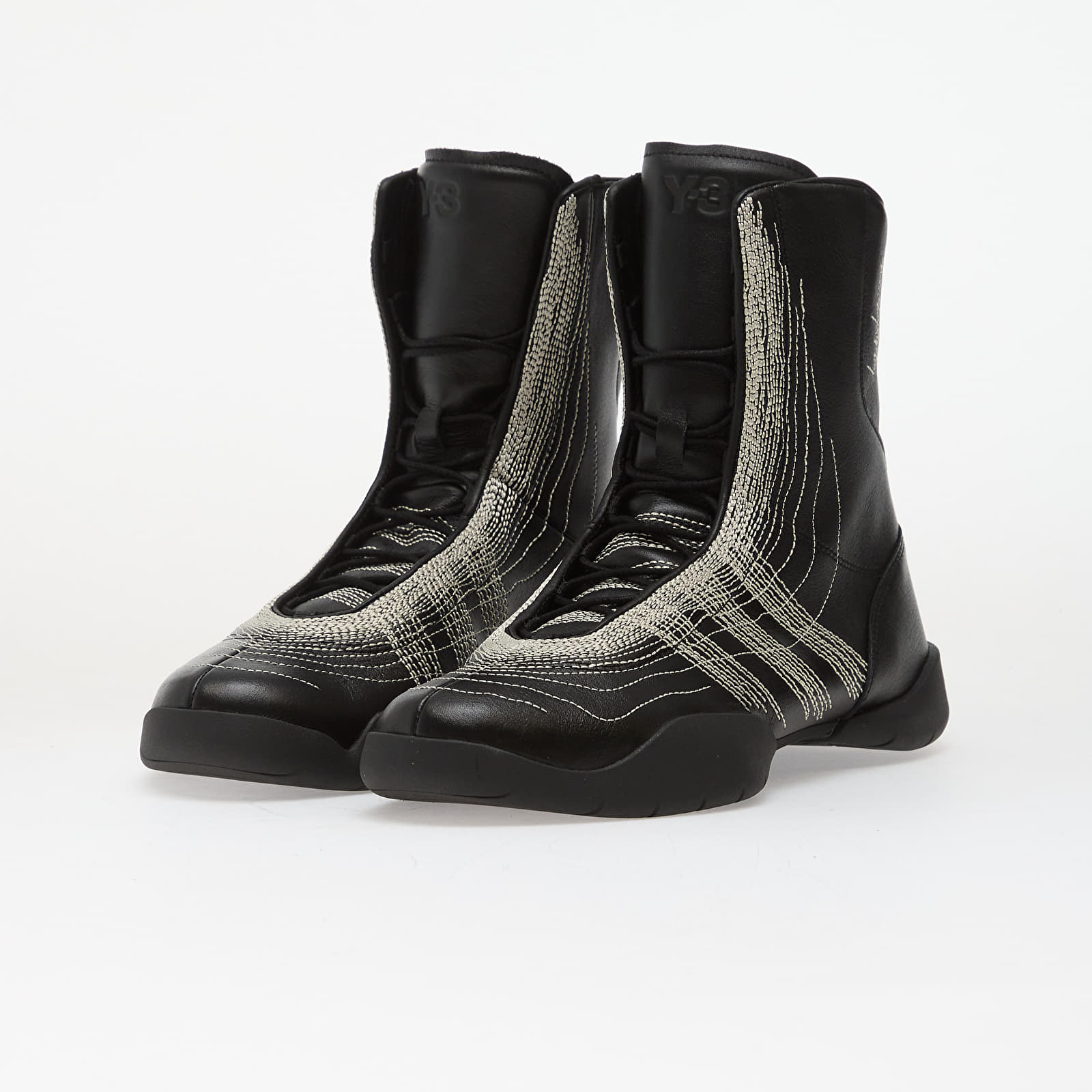 Zapatillas Hombre Y-3 Regu Embroidery Black/ Black/ Aluminum