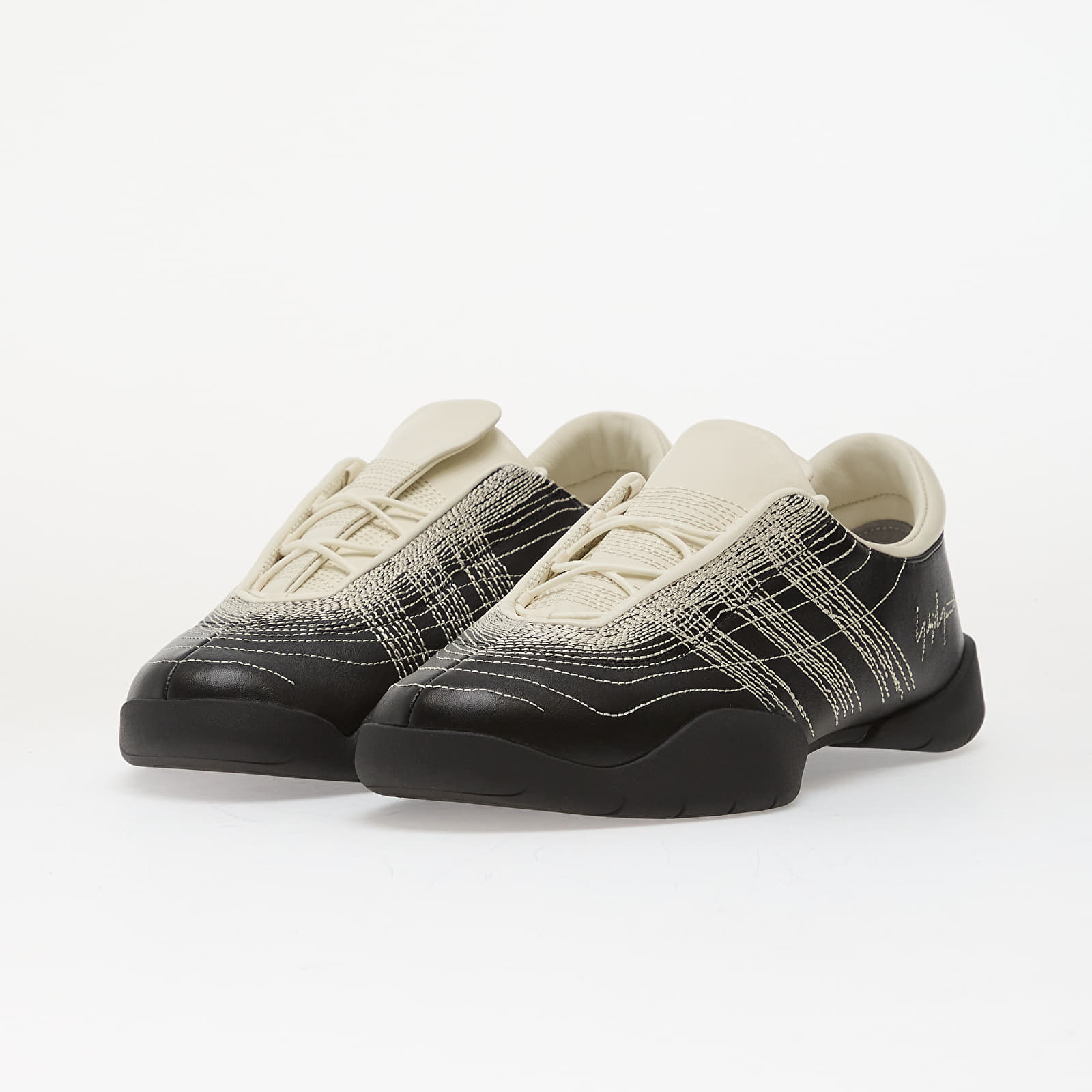 Men's shoes Y-3 Regu Embroidery Black/ Aluminum/ Off White
