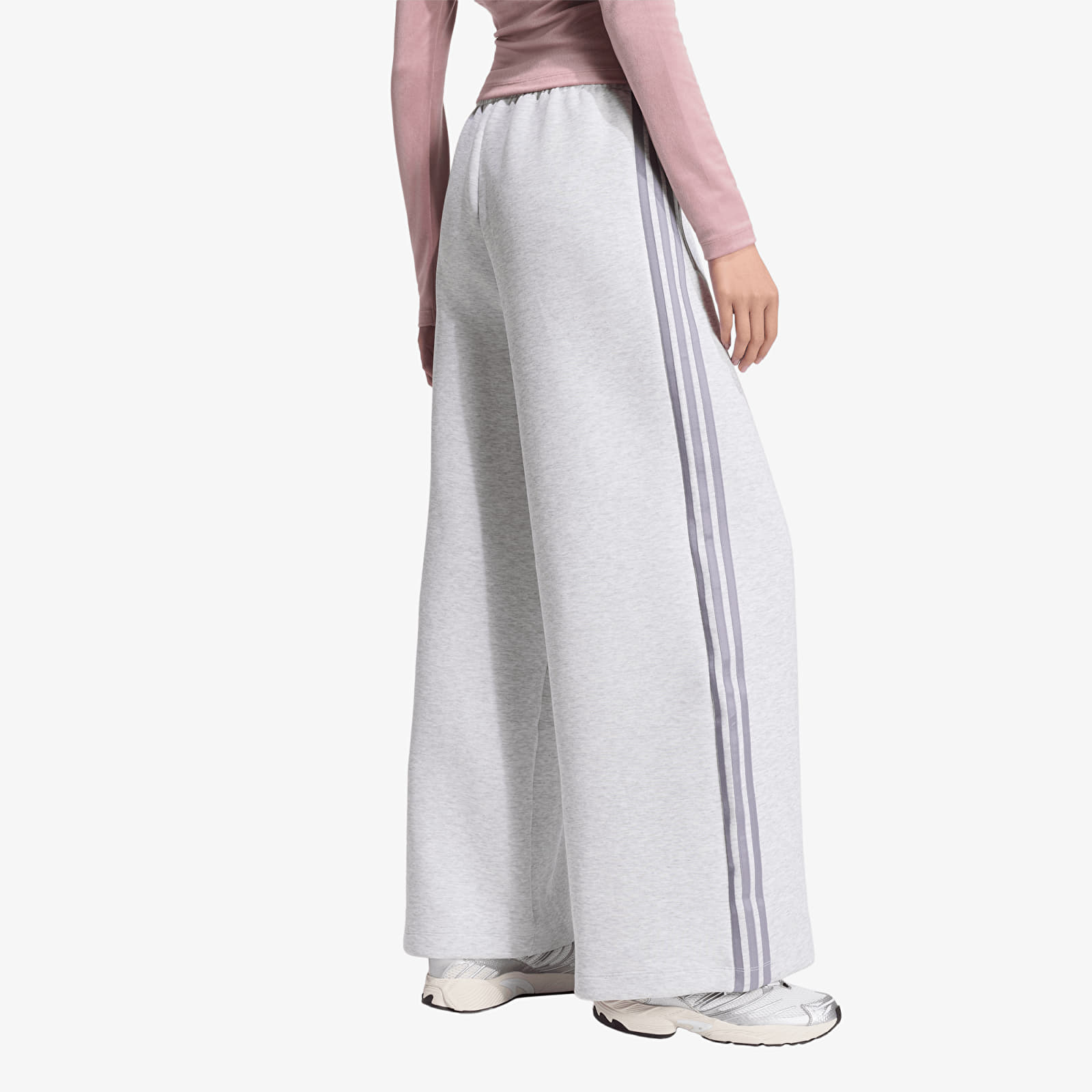 Joggebukser for kvinner adidas Spacer Trackpants Light Grey Heather/ Reflective Silver/ Slate/ Lgh Solid Grey