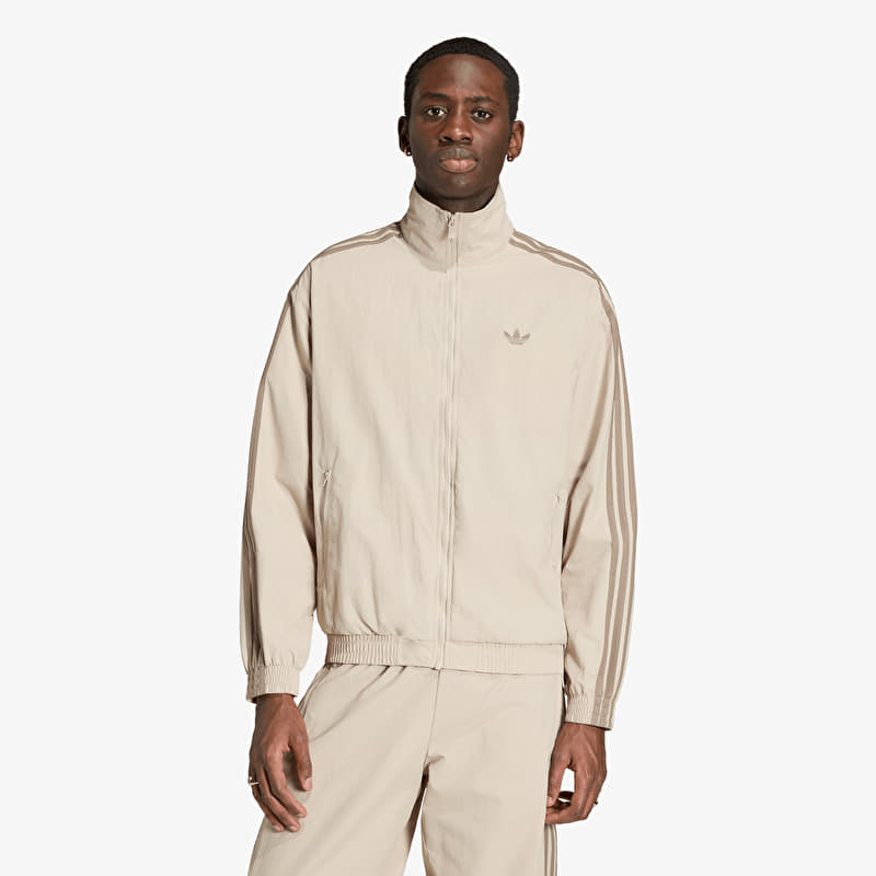 adidas Firebird Woven Track Top Khaki Three