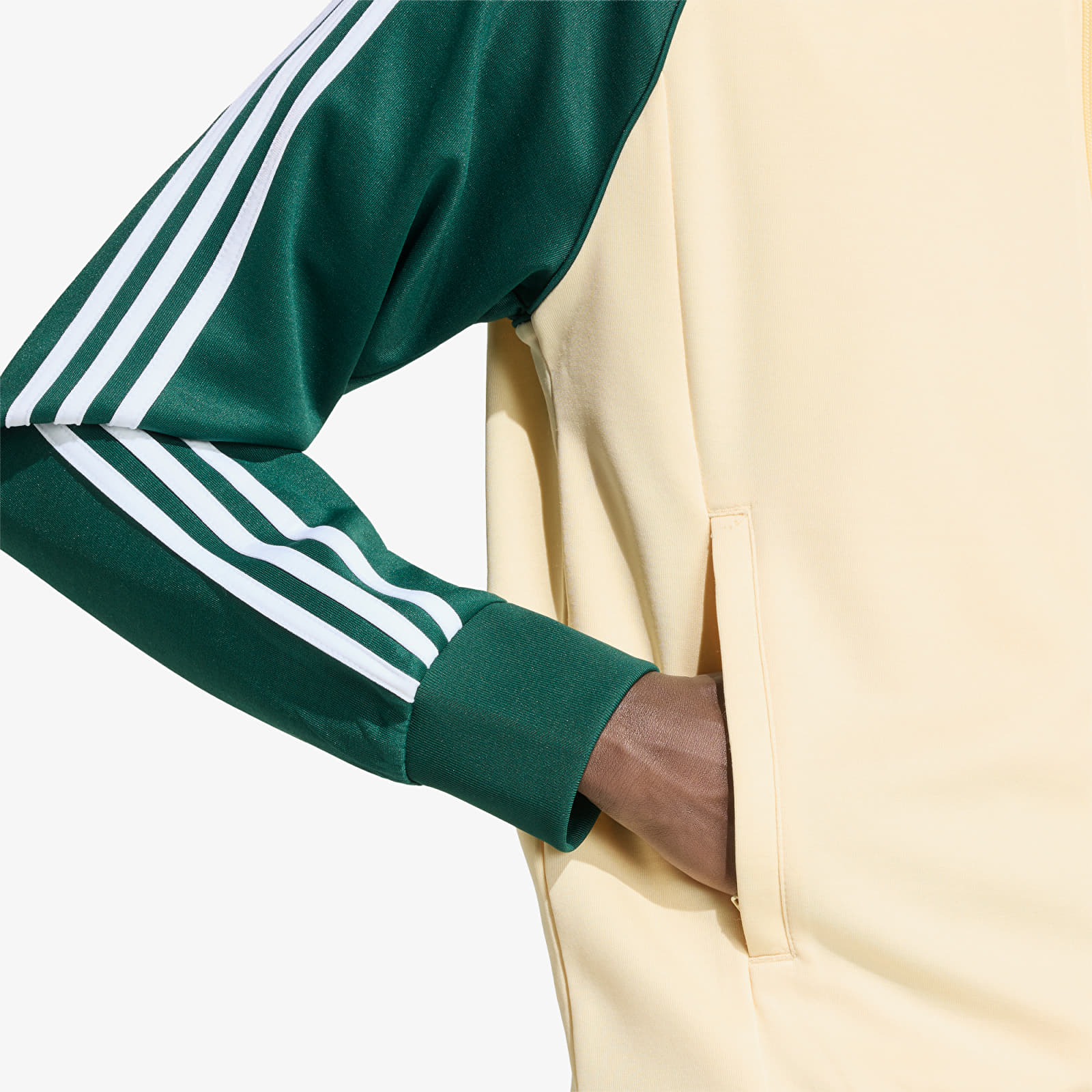Hettegensere for menn adidas Sst Track Top Warm Vanilla/ Collegiate Green