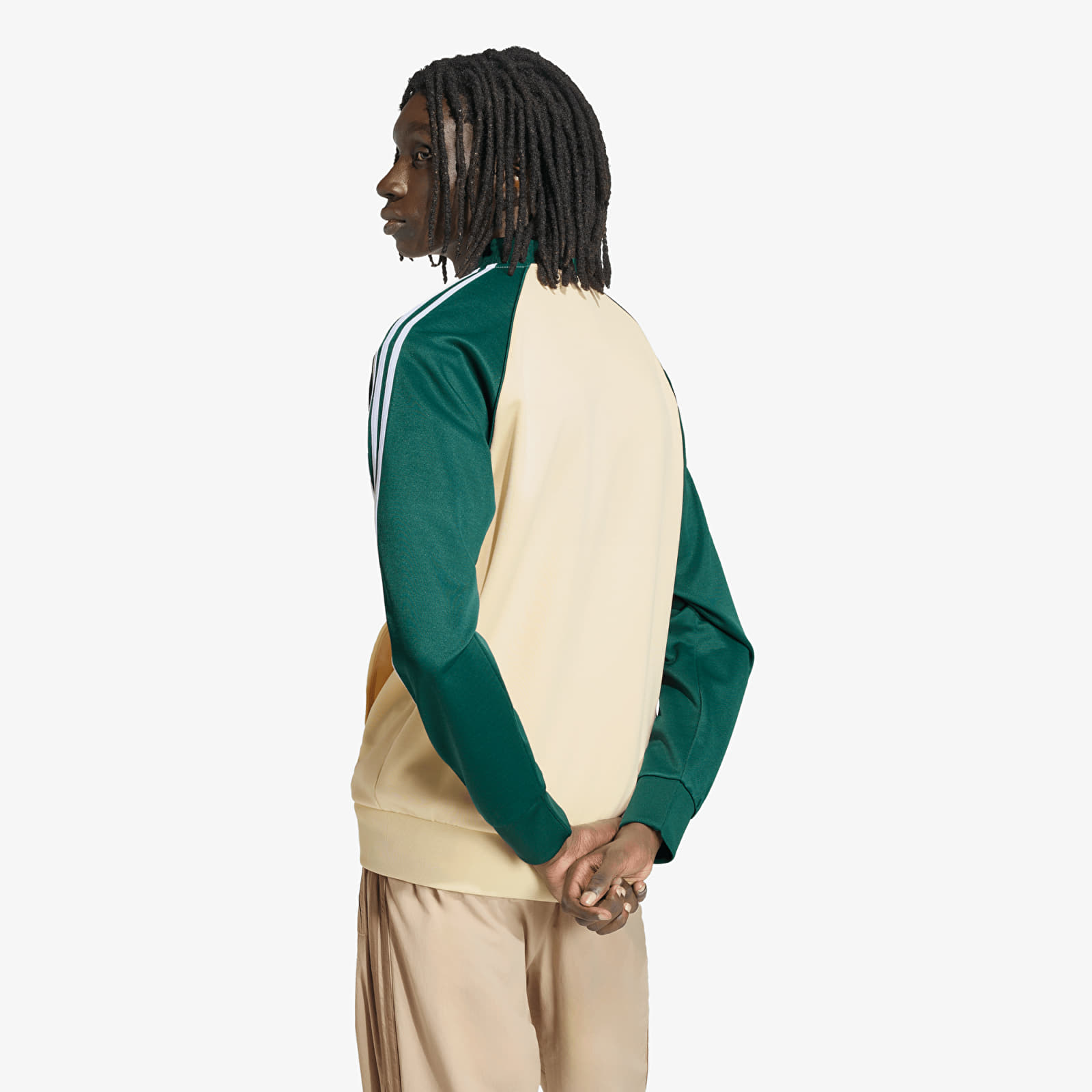 Hettegensere for menn adidas Sst Track Top Warm Vanilla/ Collegiate Green