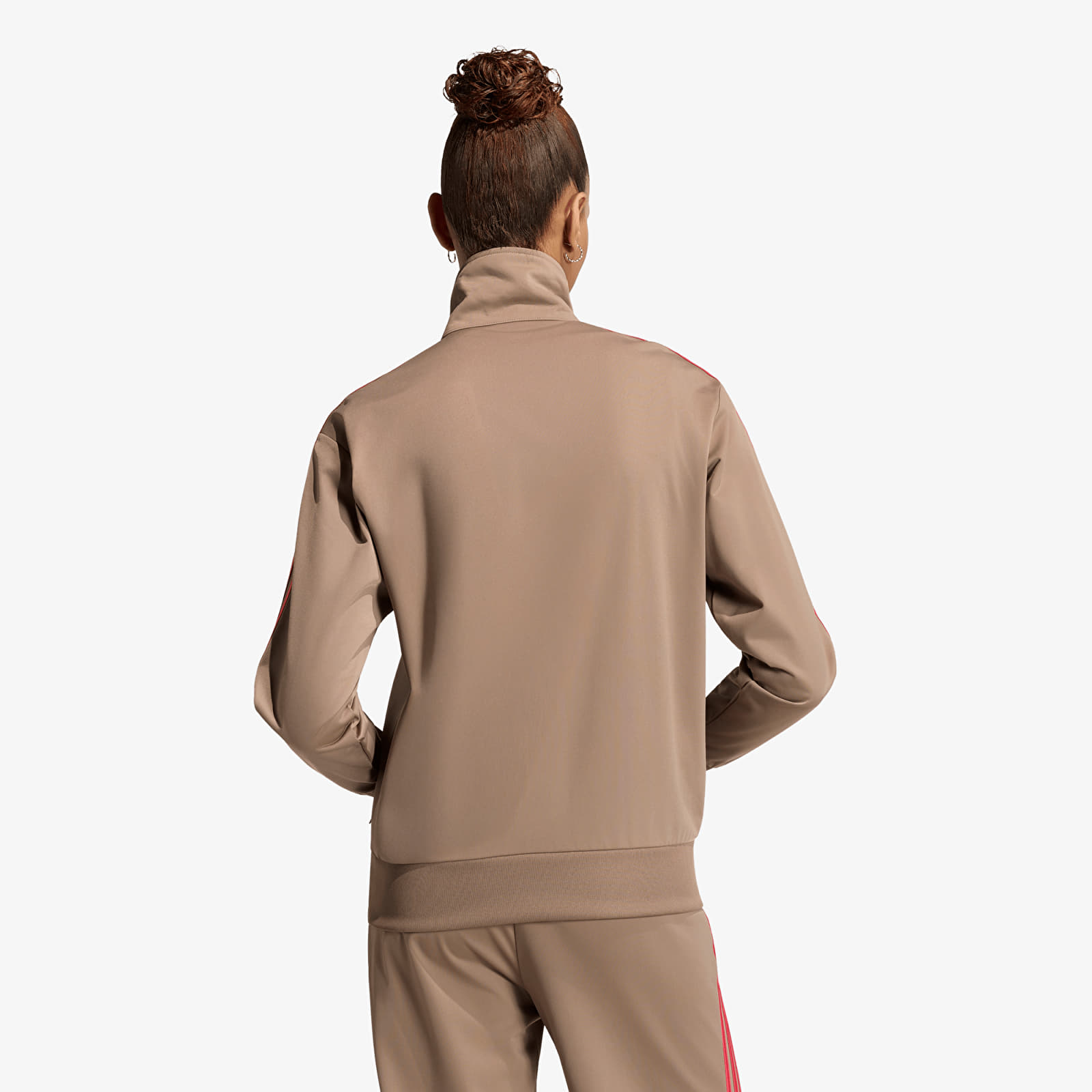 Dámské mikiny adidas Firebird Track Top Loose Khaki Six/ Power Pink