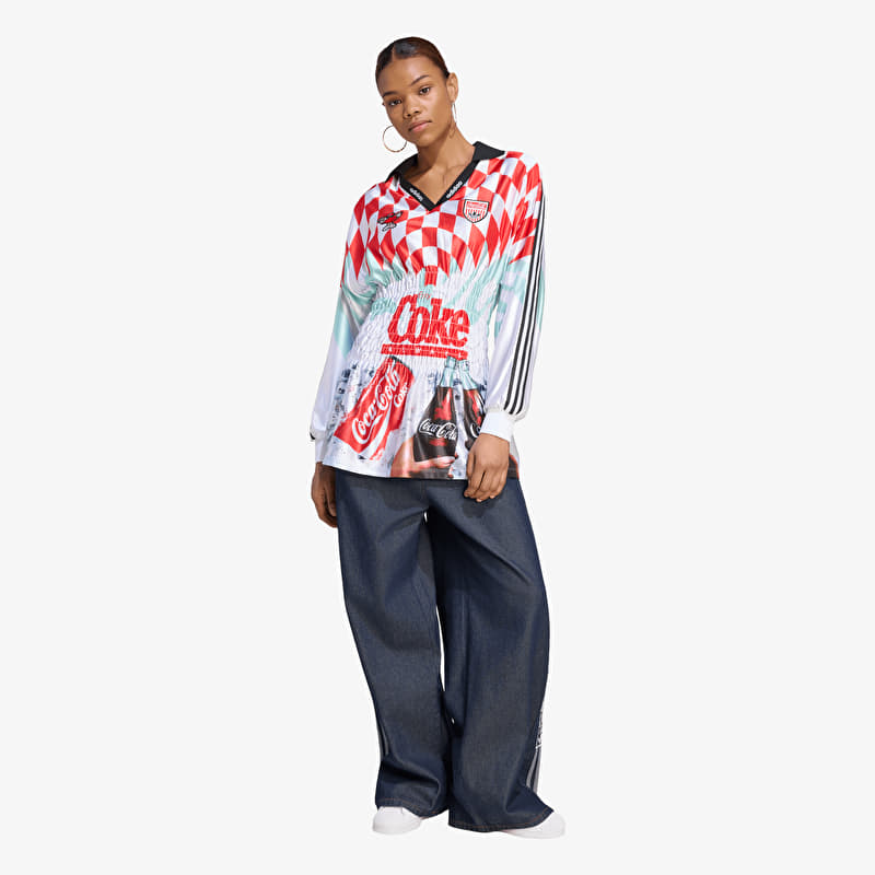 adidas x Coca Cola Mash Up Smocked Jersey White/ Multicolor | Footshop
