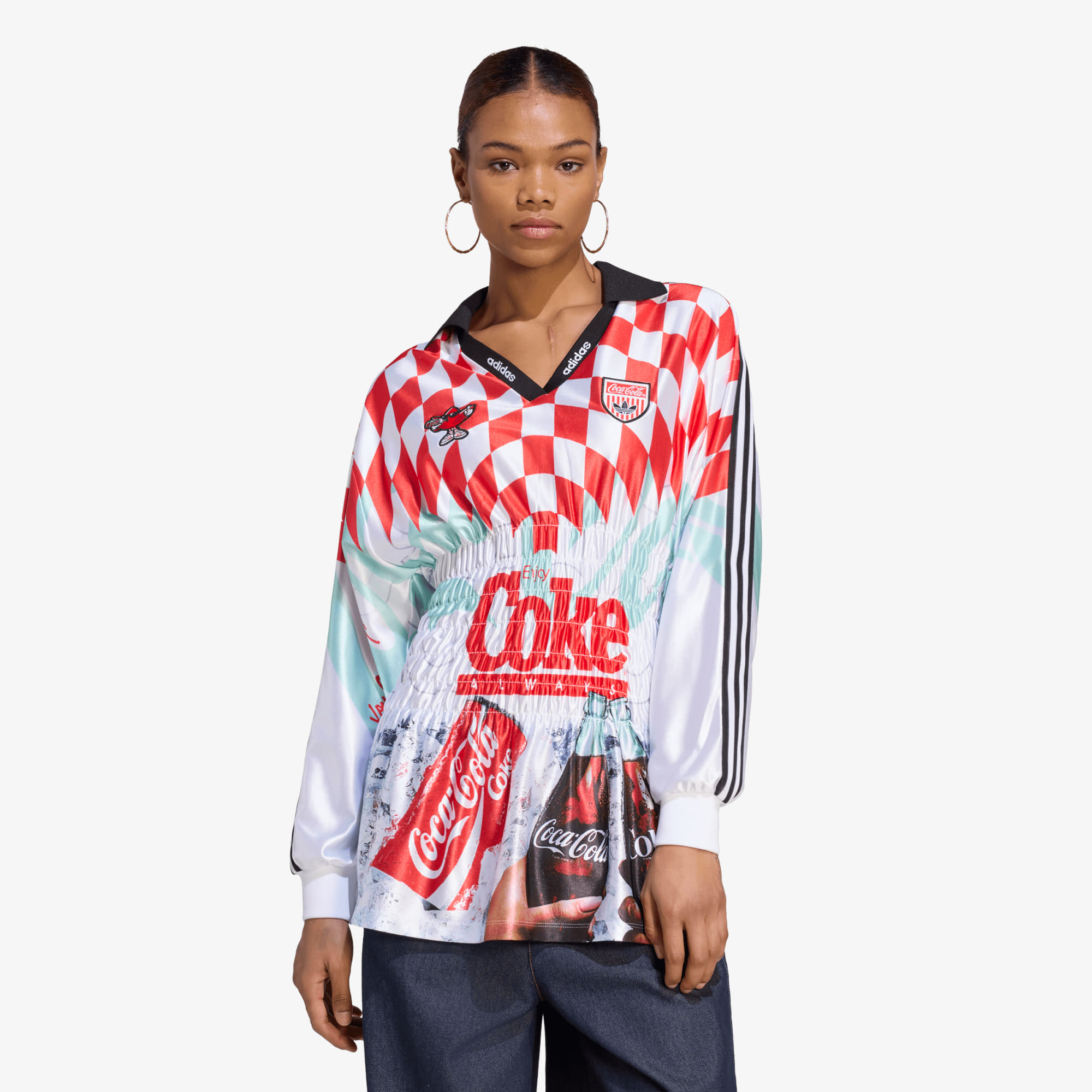 Джърси adidas x Coca Cola Mash Up Smocked Jersey White/ Multicolor L