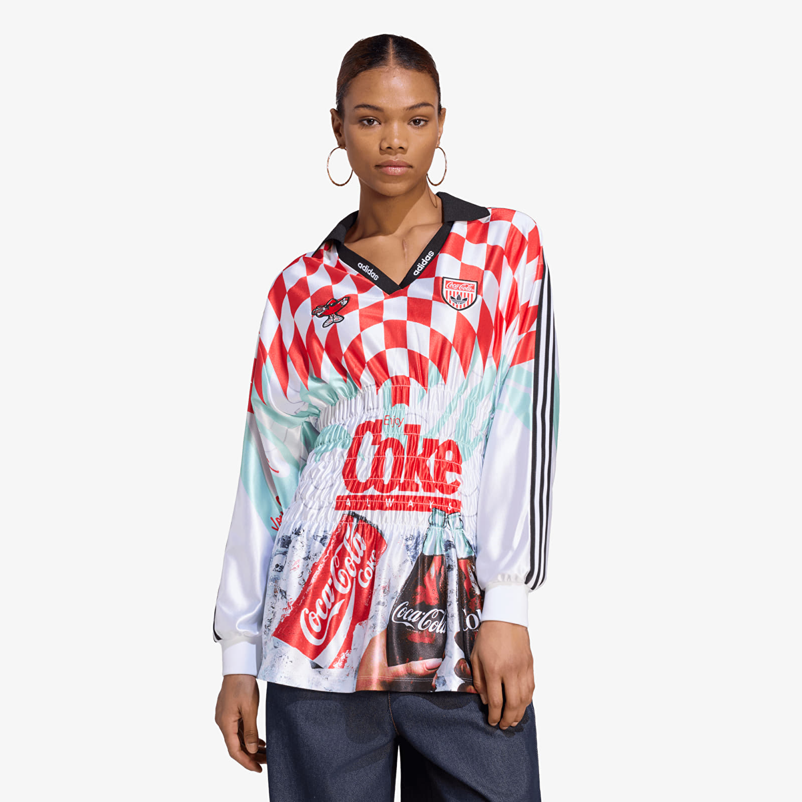Dresi adidas x Coca Cola Mash Up Smocked Jersey White/ Multicolor