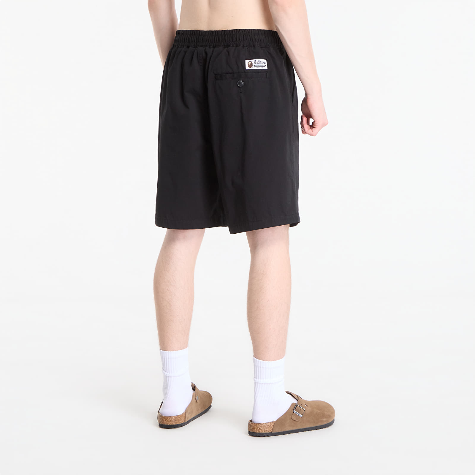 Shorts A BATHING APE One Point Elasticated Relaxed Fit Shorts Black UNISEX