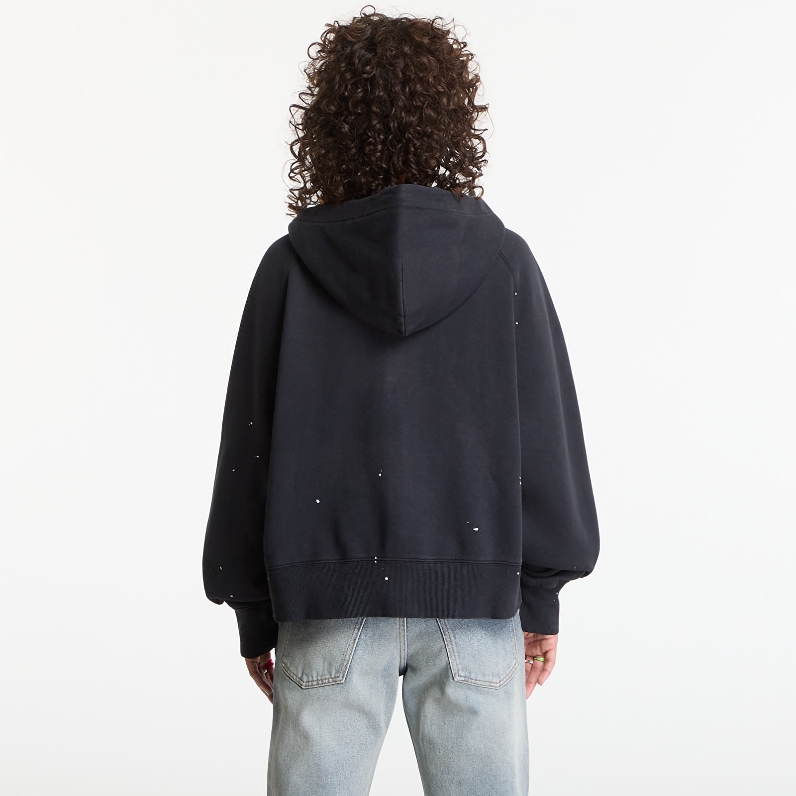 Sweatjacken und Sweatshirts Carhartt WIP W' Hooded Painter Jacket Black Destroy Wash, Splatter