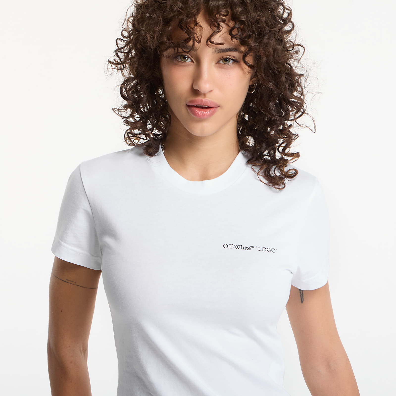 T-shirts Off-White Logo Quote Fitted Tee White