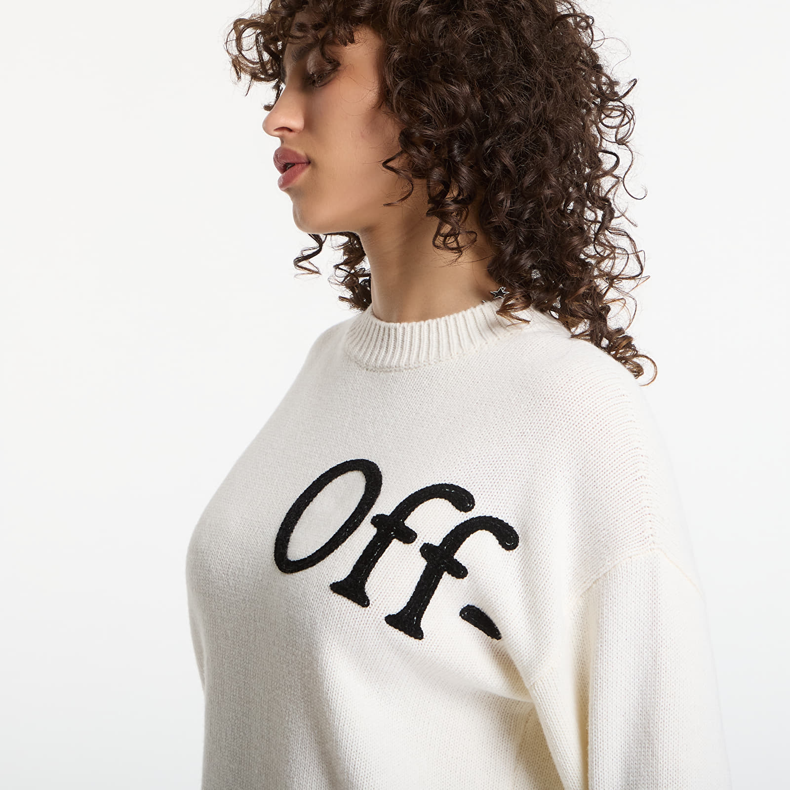 Truien Off-White Bookish Shared Knit Crew UNISEX Ivory Black