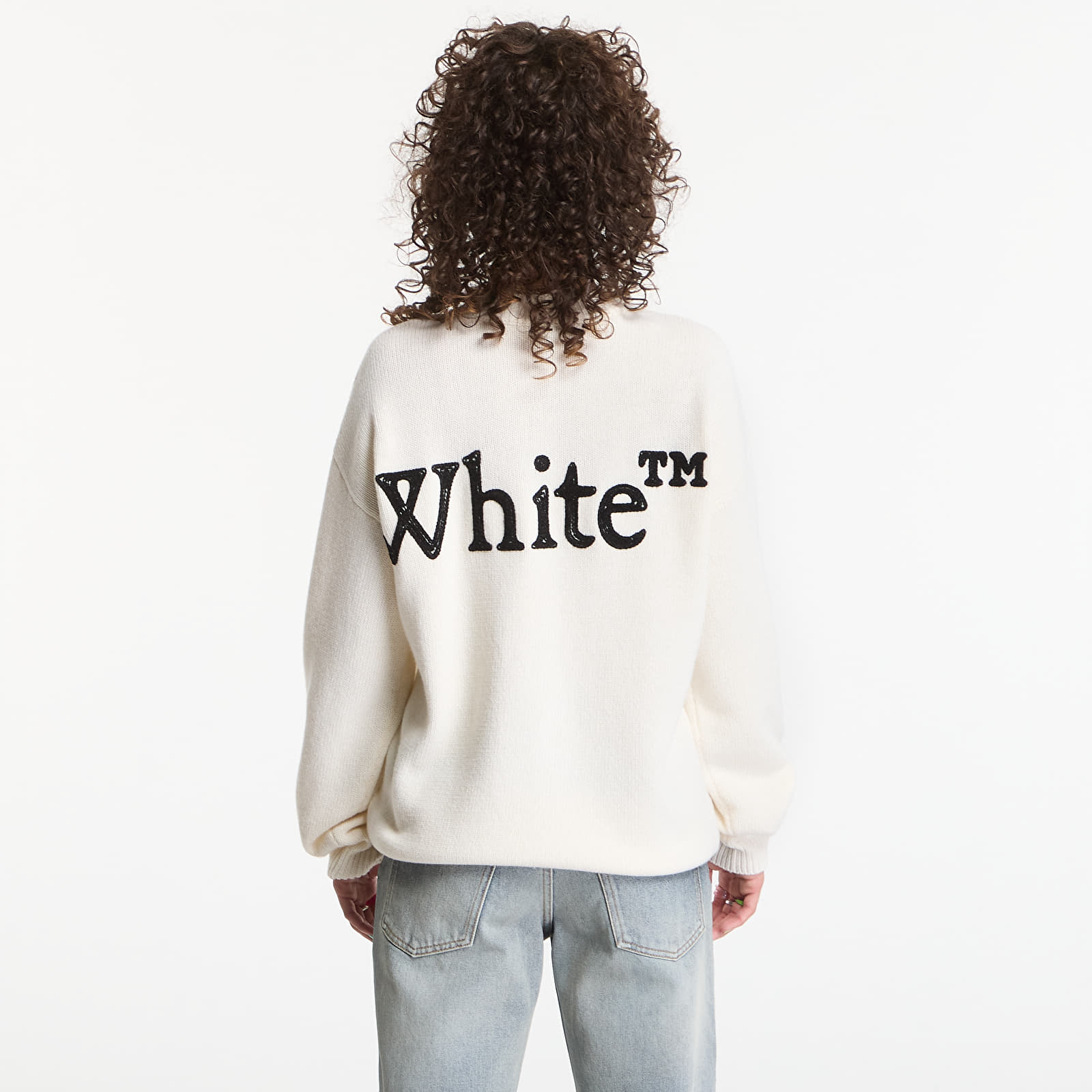 Truien Off-White Bookish Shared Knit Crew UNISEX Ivory Black