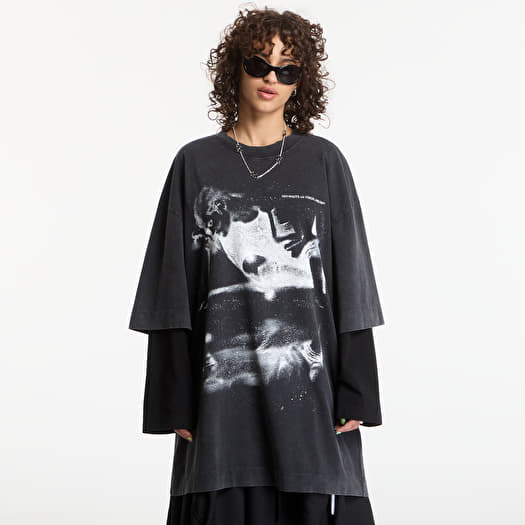 Off-White Dreaming Narciso T-Shirt Dress Fade Out Black White