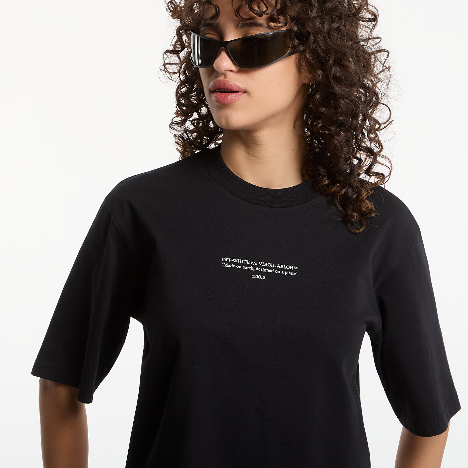 T-paidat Off-White Statement Boxy Tee Black