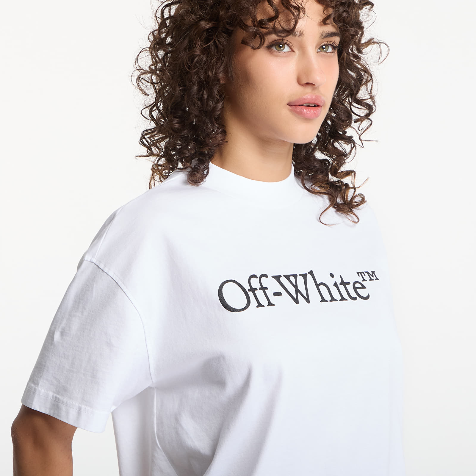 T-Shirts Off-White Big Logo Bookish Regular Tee White