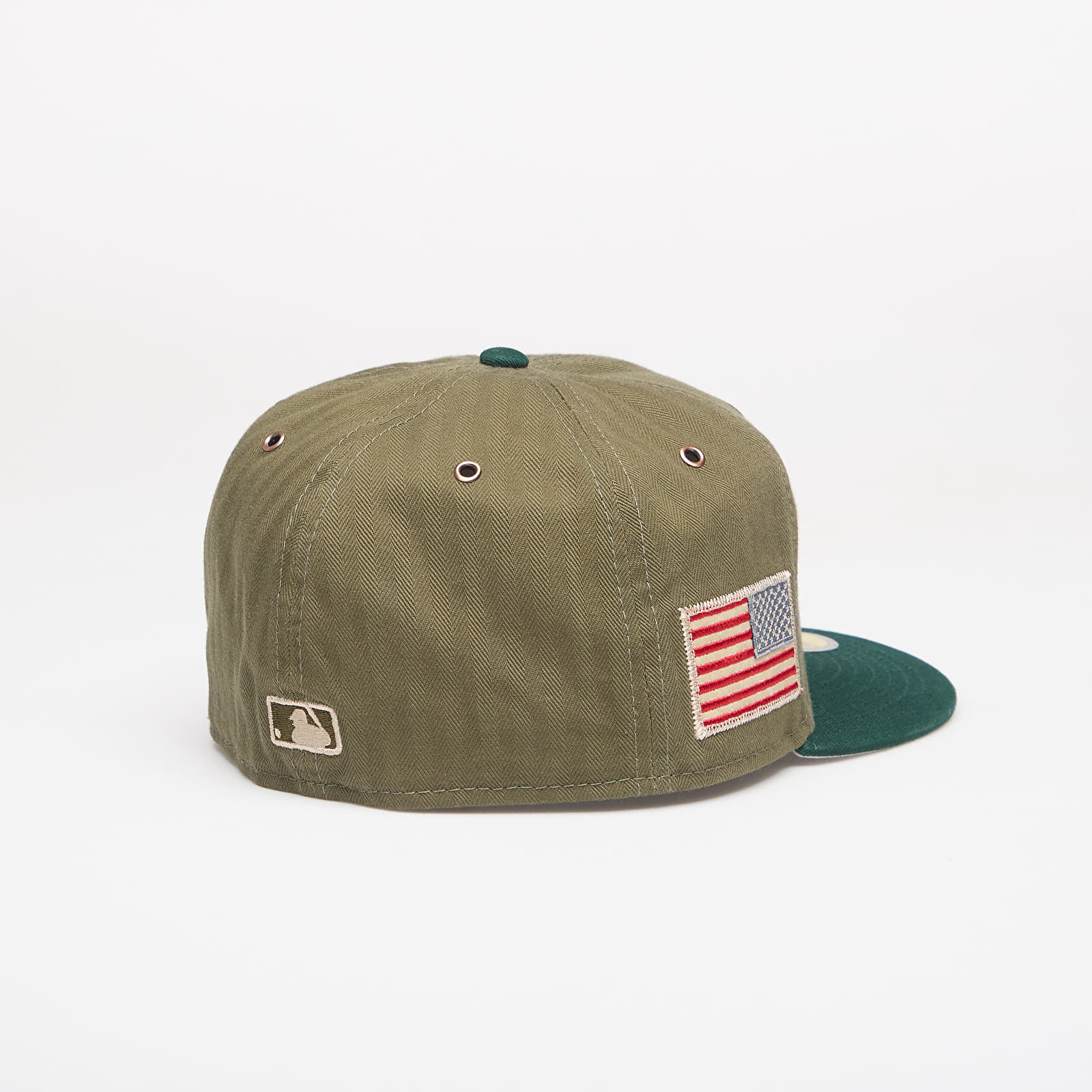 Casquettes New Era 59FIFTY MLB American Herringbone Oakland Athletics Official Team Color