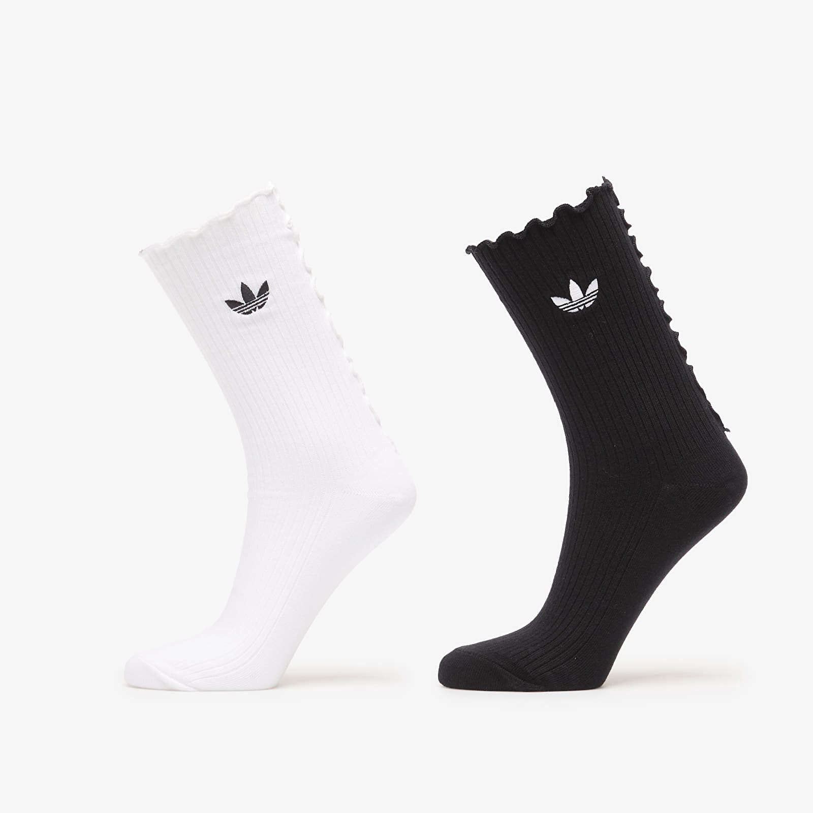 Socks adidas Ruffle Crew Socks 2 Pairs Black/ White