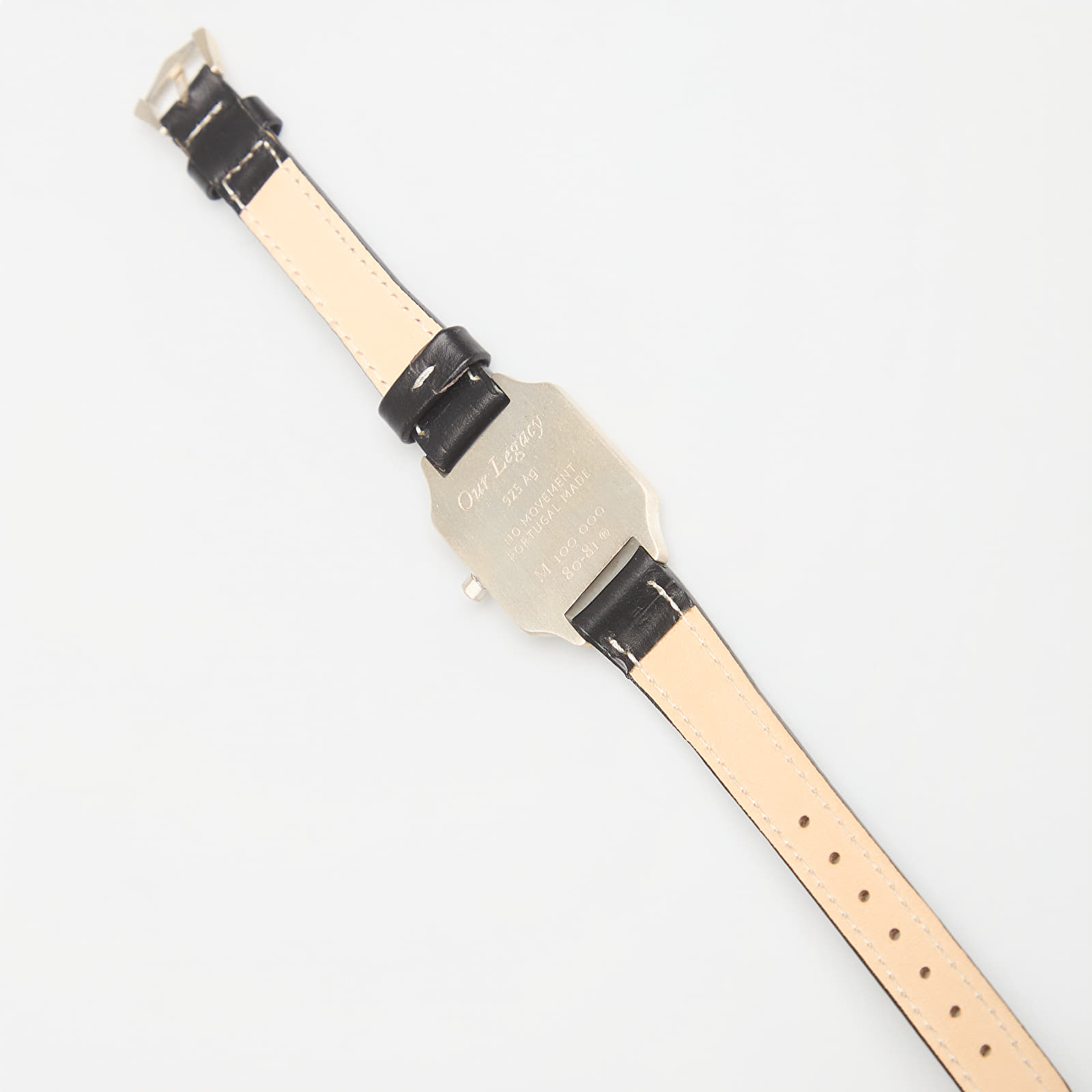 Kellad OUR LEGACY No Time Watch Sterling Silver Black Strap