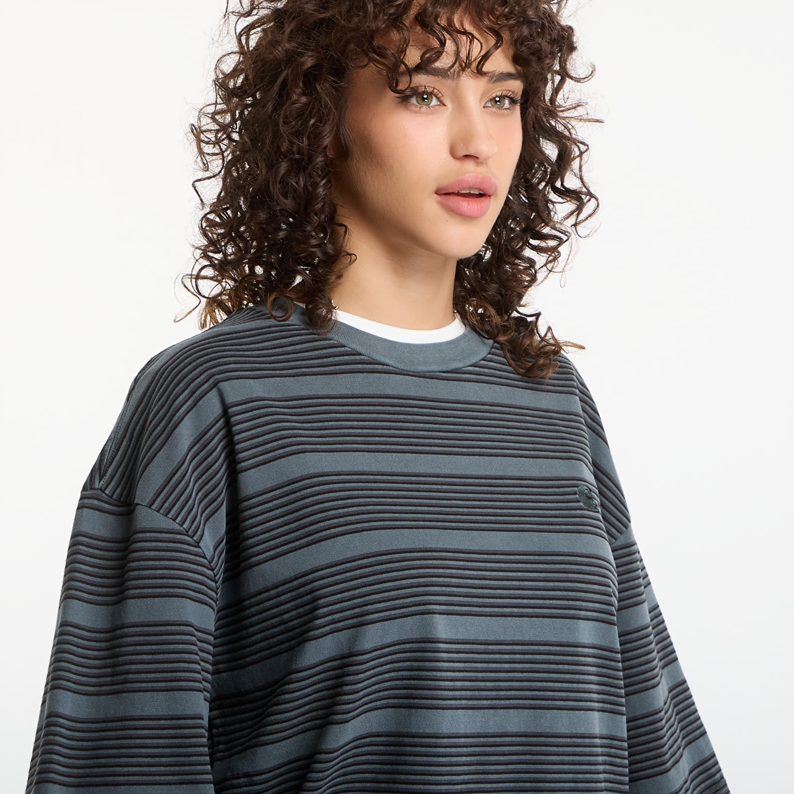 T-paidat Carhartt WIP S/S Hanson T-Shirt UNISEX Hanson Stripe, Kale Green