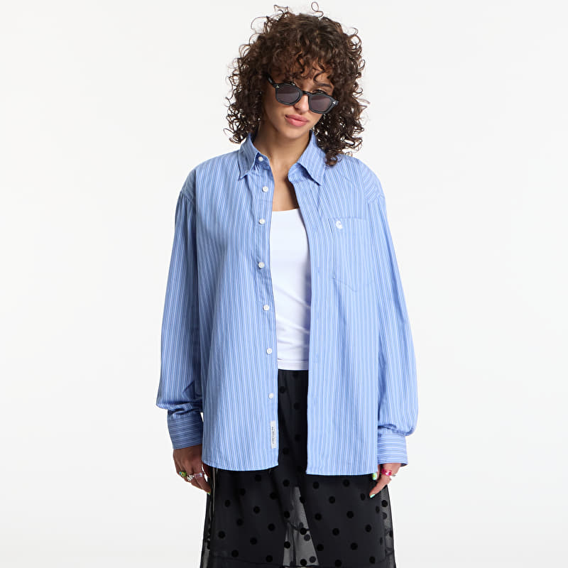 Carhartt WIP L/S Keene Shirt UNISEX Keene Stripe, Curacao