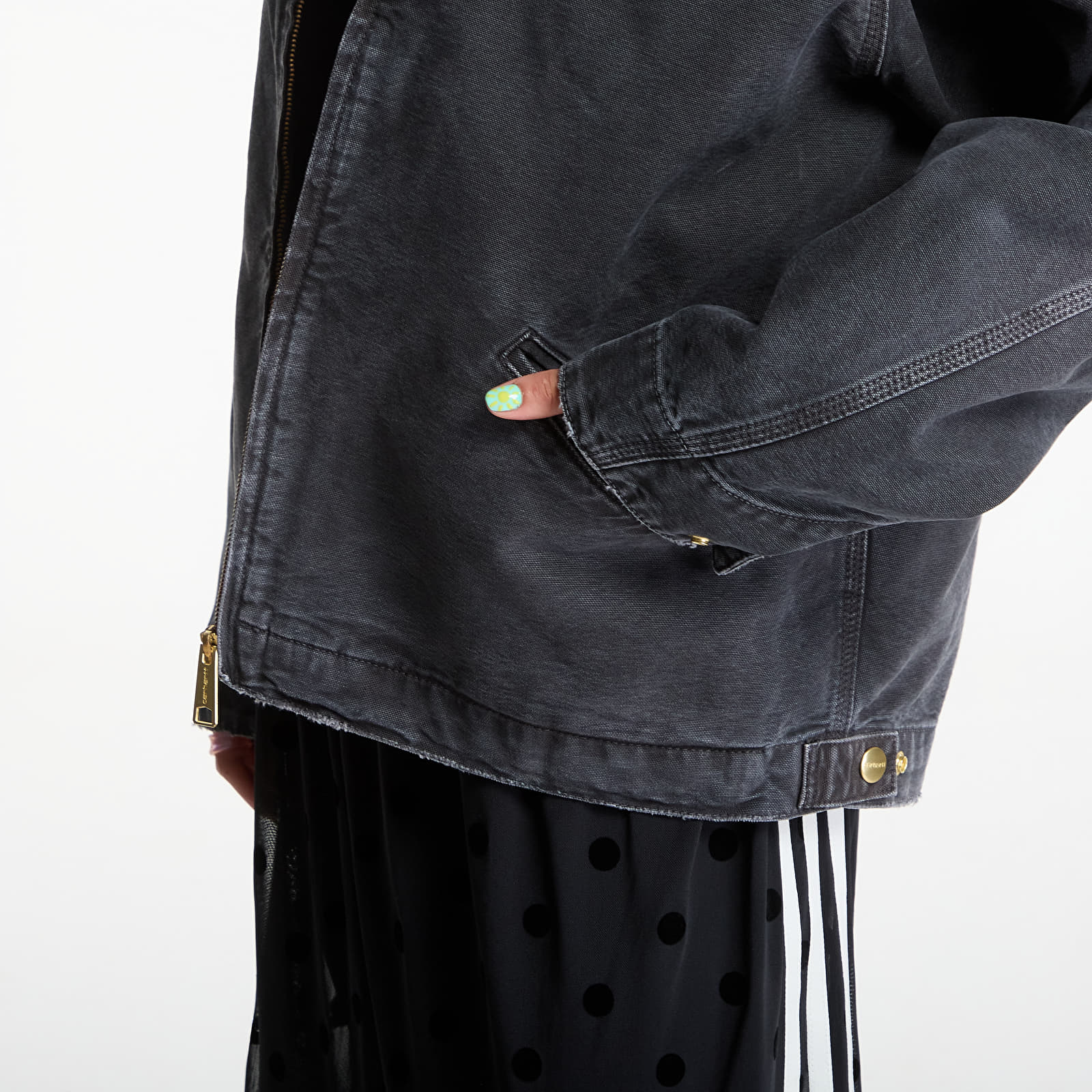 Striukės Carhartt WIP OG Detroit Jacket UNISEX Black/ Black Destroy Wash