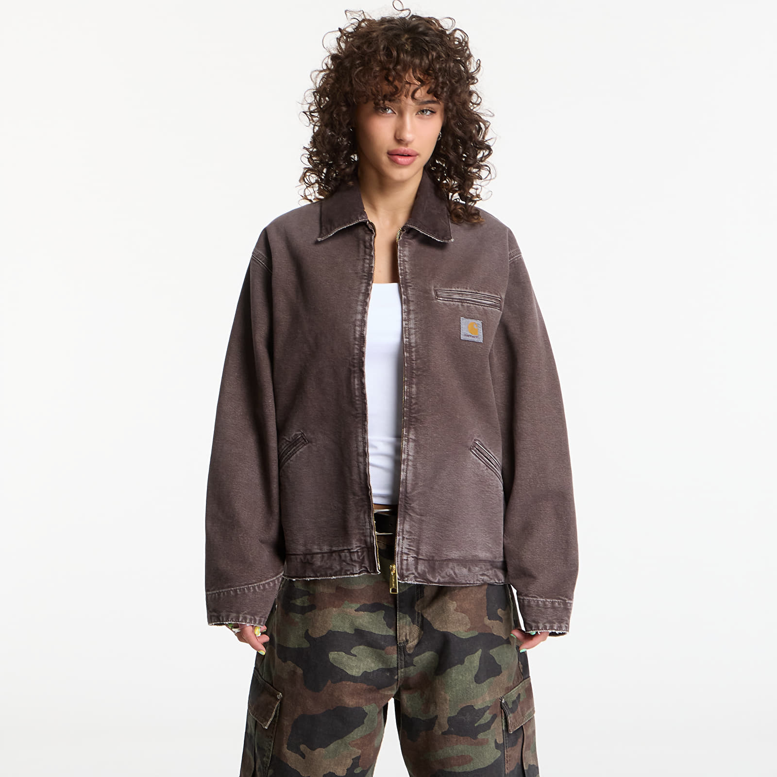 Jackets Carhartt WIP OG Detroit Jacket UNISEX Tobacco/ Tobacco Destroy Wash