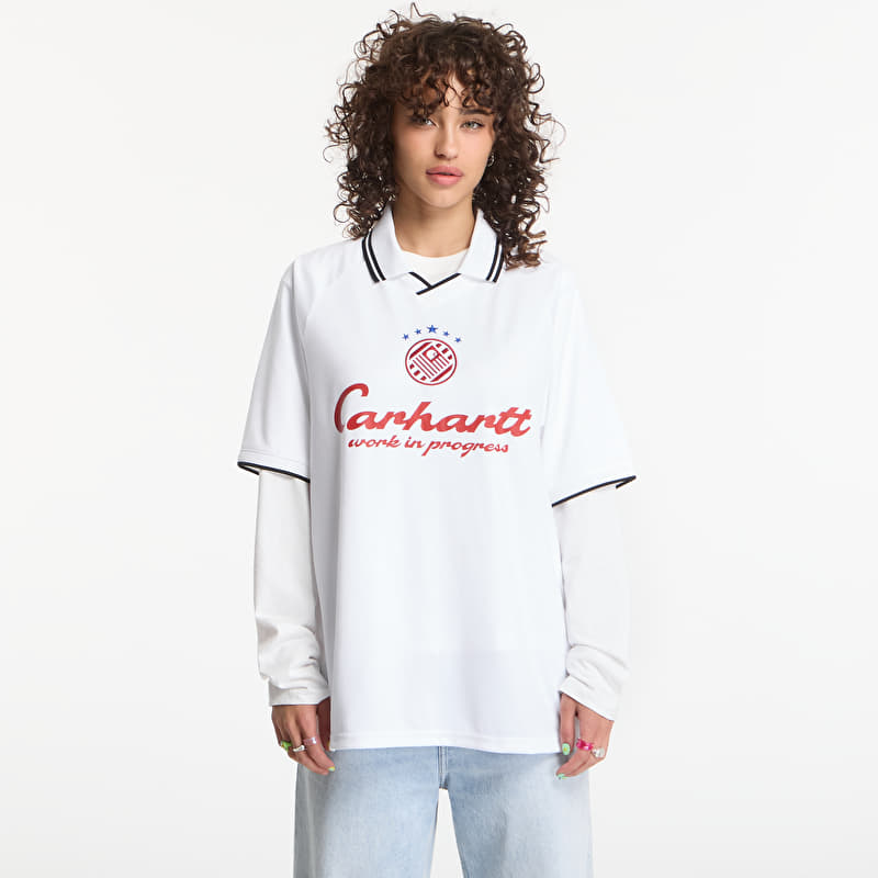 Carhartt WIP S/S Terrace Football T-Shirt UNISEX Heart Train Jacquard, White