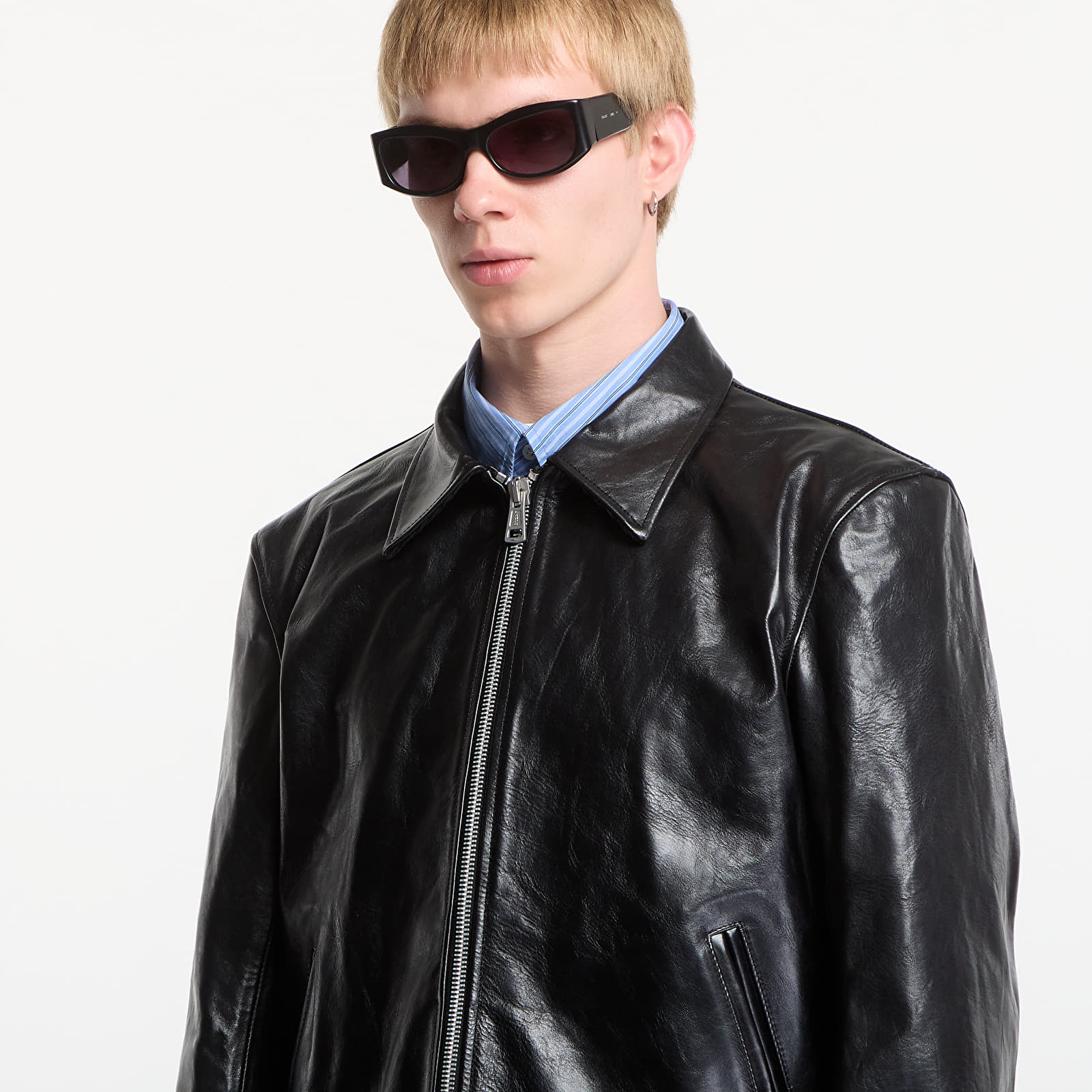 Jackets OUR LEGACY Mini Jacket Top Dyed Black Leather
