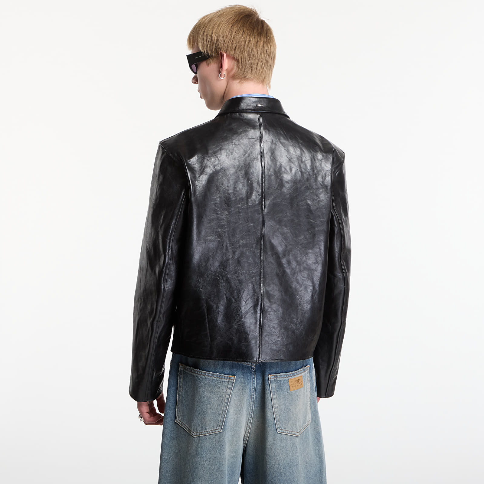 Jackets OUR LEGACY Mini Jacket Top Dyed Black Leather